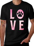 Love Paw Print Graphic T-Shirt