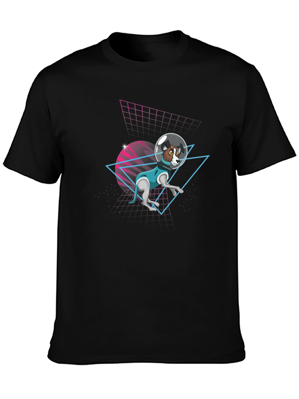 Retro Dog Astronaut T-Shirt