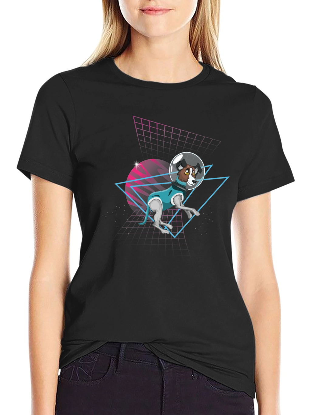 Retro Dog Astronaut T-Shirt