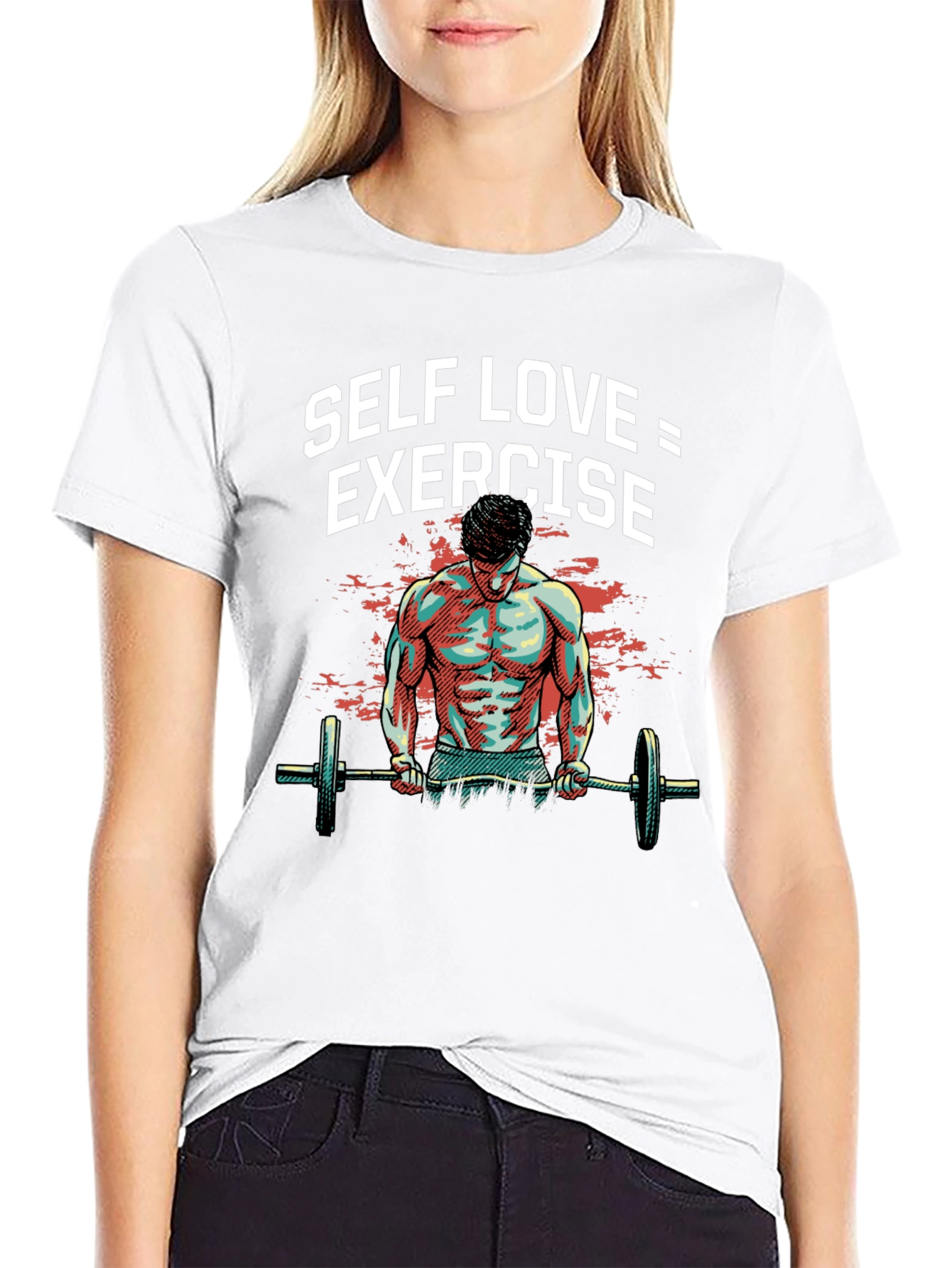Self Love Exercise Graphic Tee Black