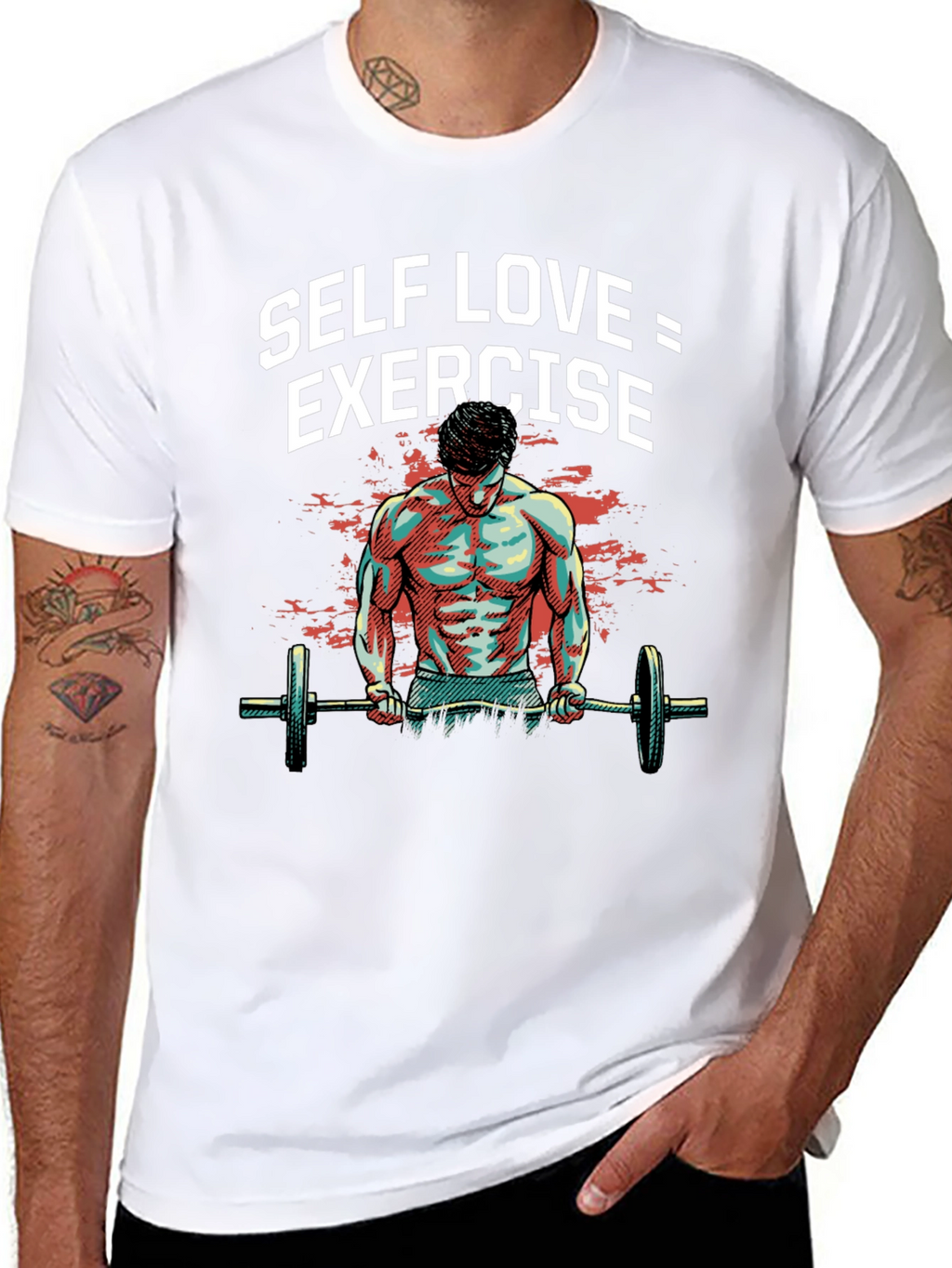 Self Love Exercise Graphic Tee Black