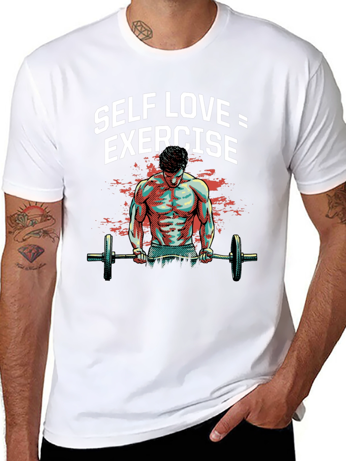 Self Love Exercise Graphic Tee Black