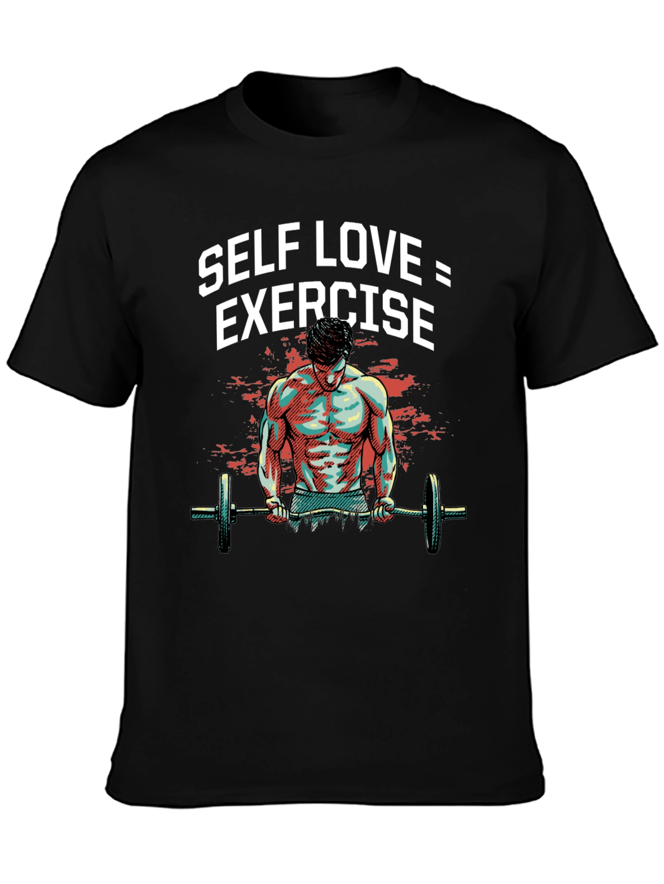 Self Love Exercise Graphic Tee Black