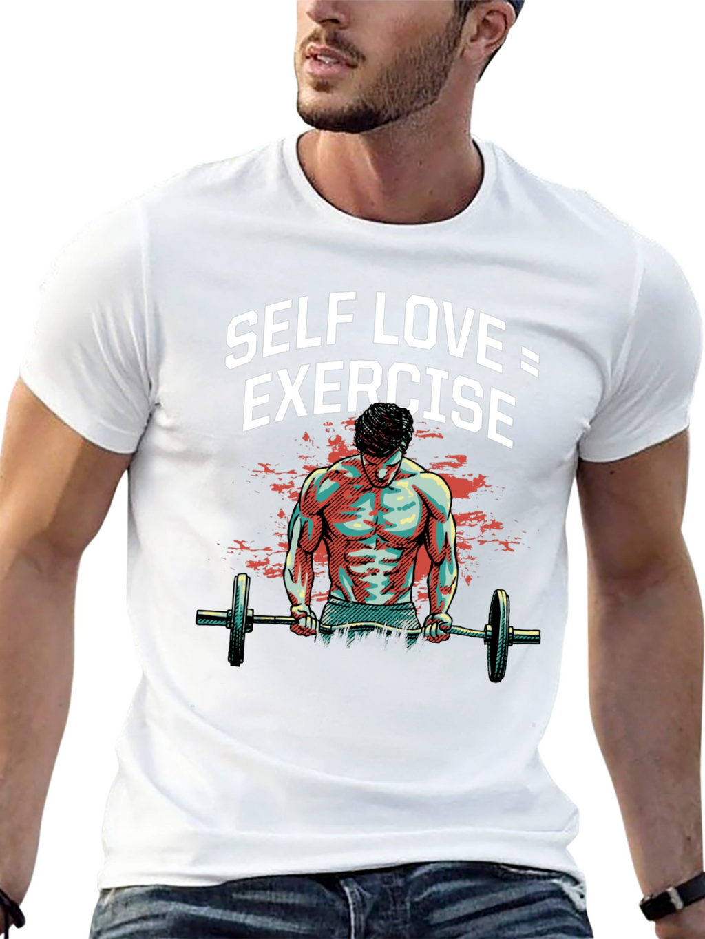 Self Love Exercise Graphic Tee Black