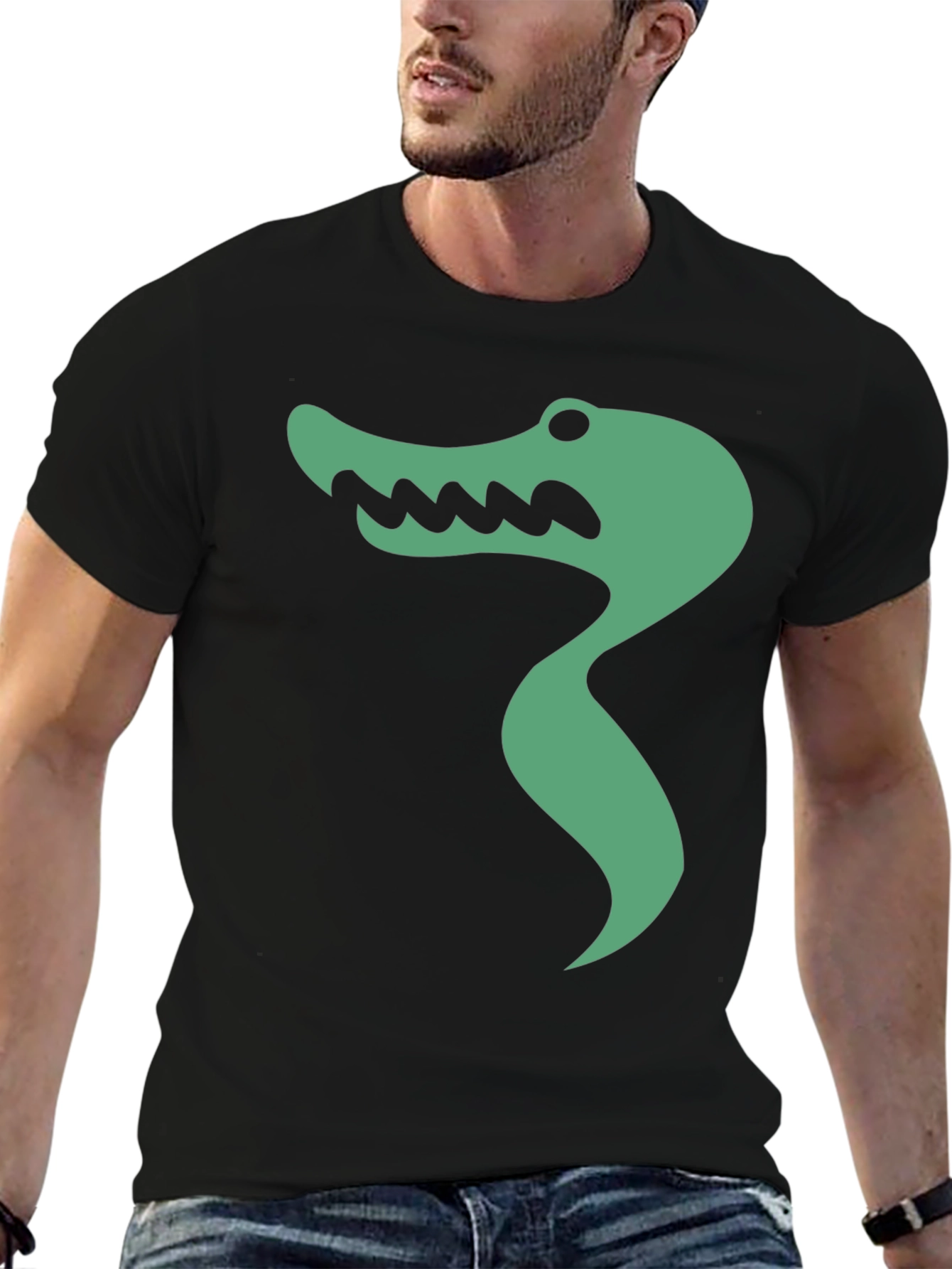 Cartoon Alligator Graphic T-Shirt