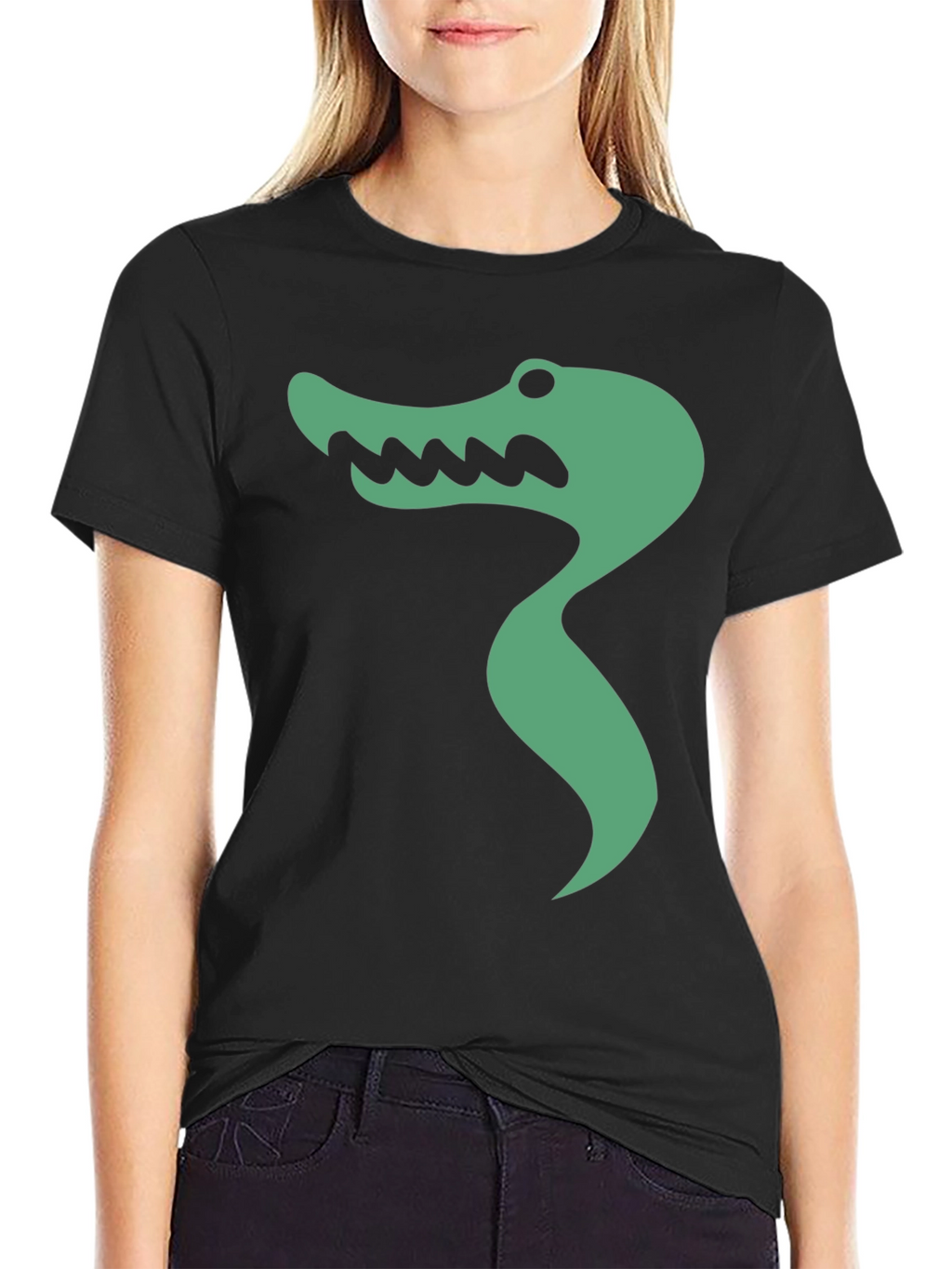 Cartoon Alligator Graphic T-Shirt