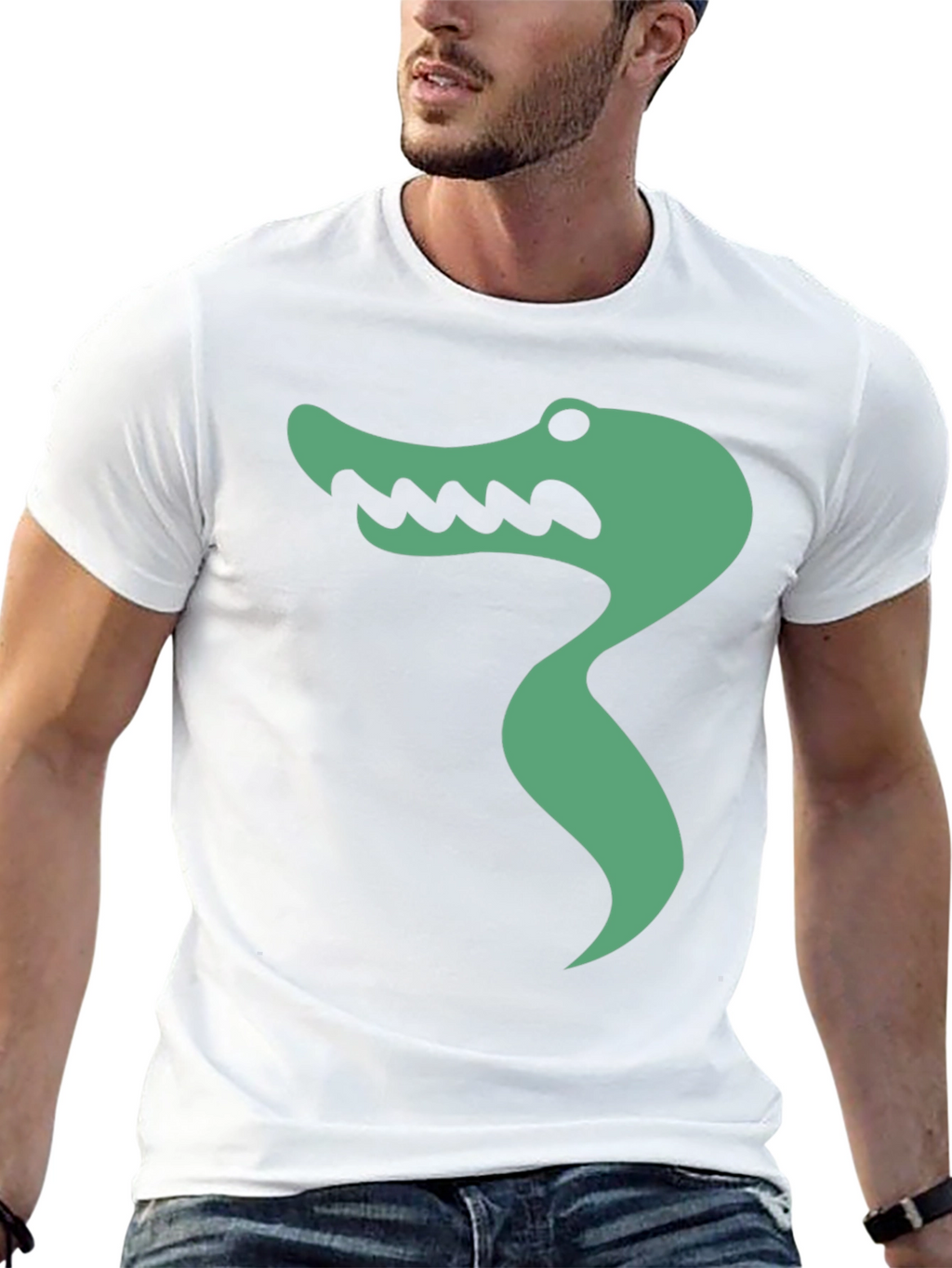 Cartoon Alligator Graphic T-Shirt