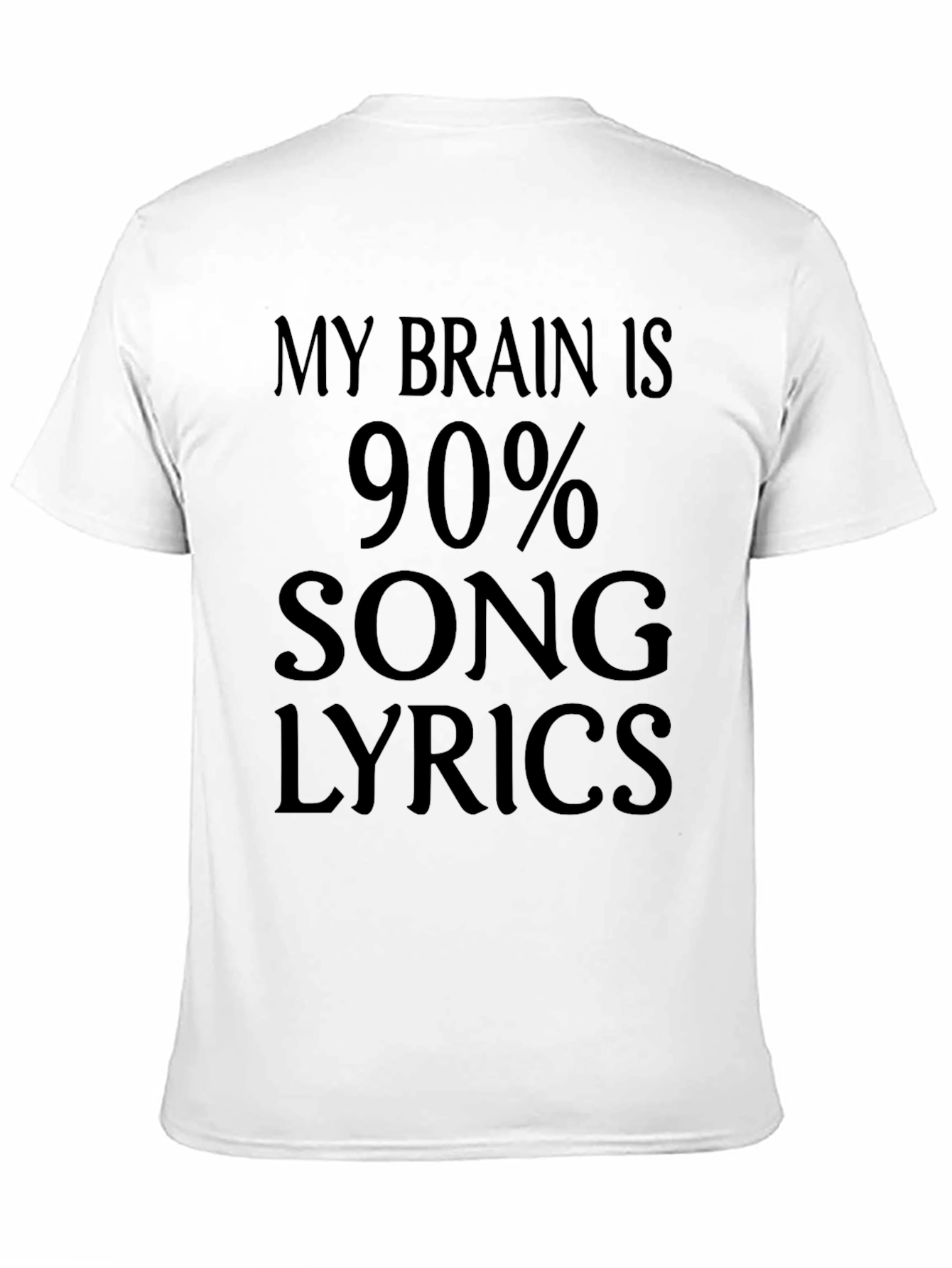 My Brain is 90% Song Lyrics T-Shirt