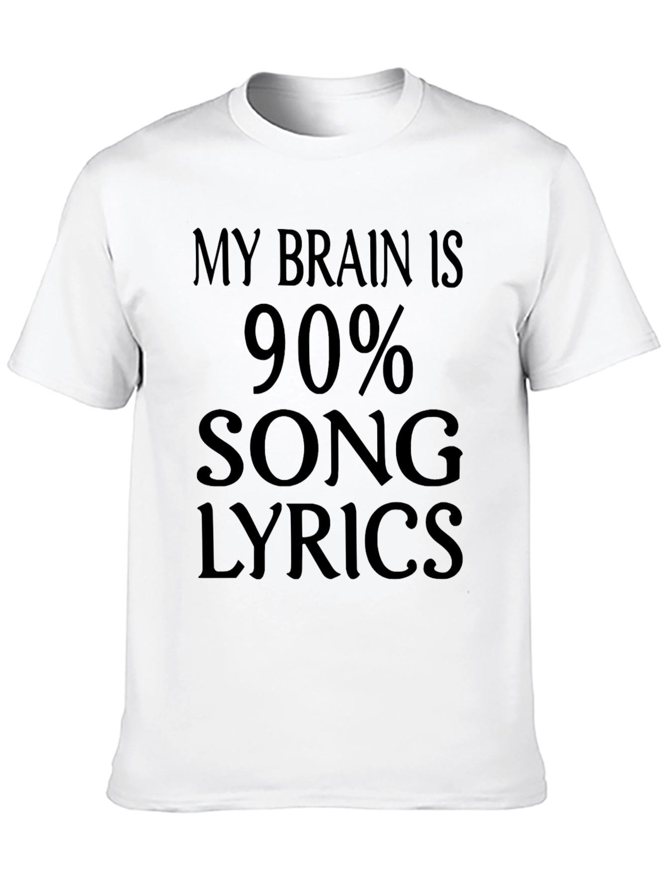 My Brain is 90% Song Lyrics T-Shirt