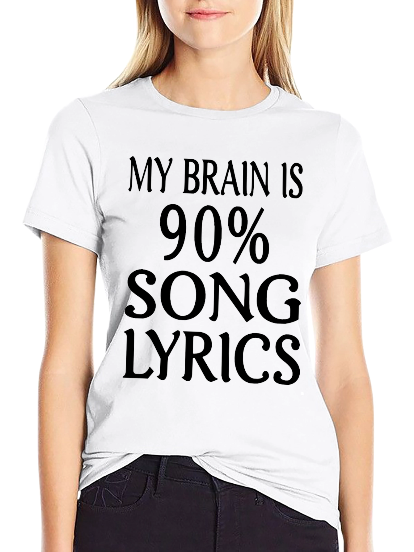 My Brain is 90% Song Lyrics T-Shirt