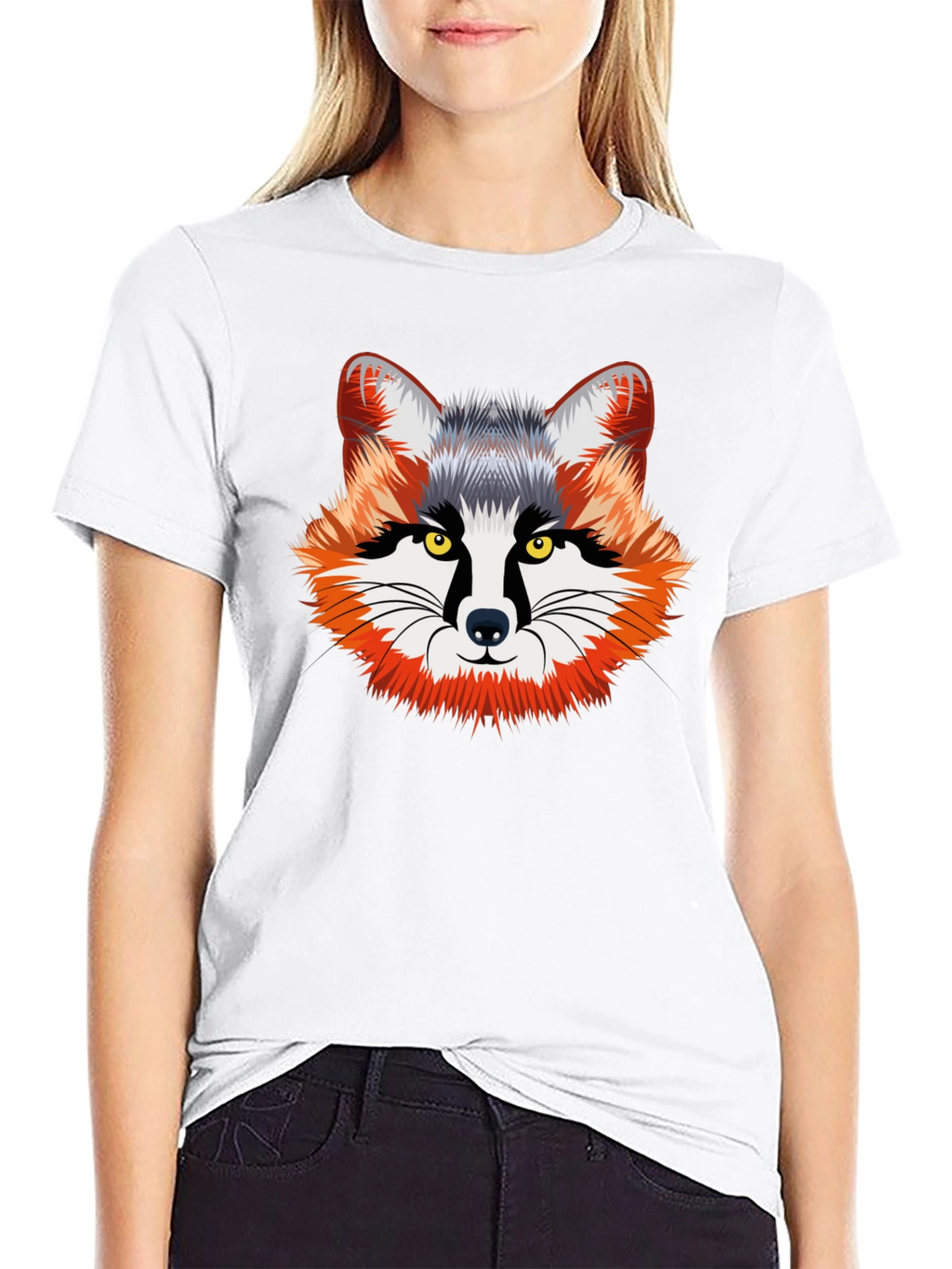 Cool Fox Graphic Tee - Black Unisex T-Shirt