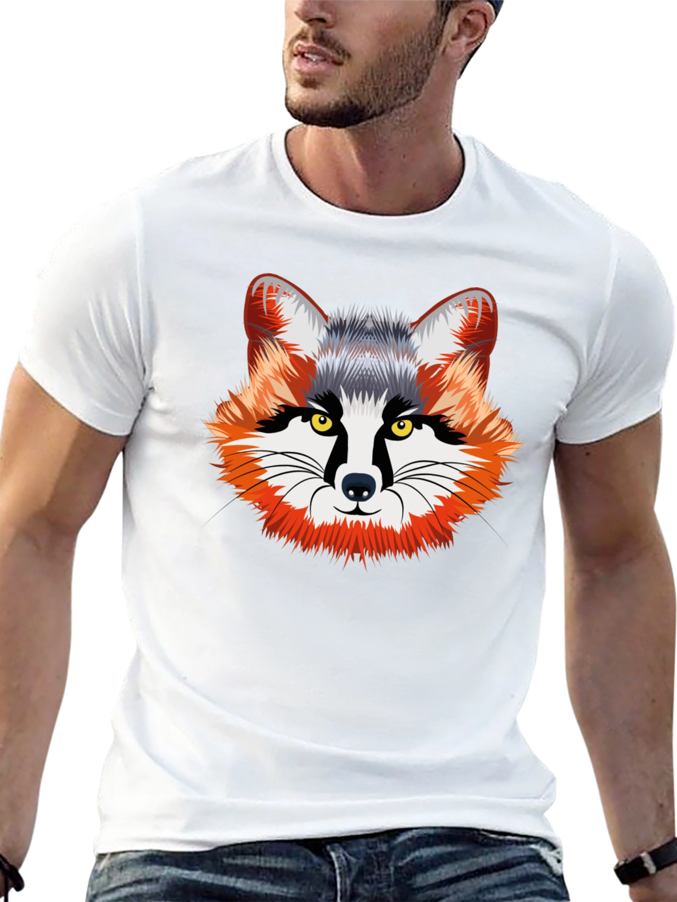 Cool Fox Graphic Tee - Black Unisex T-Shirt
