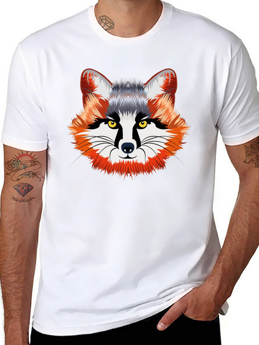 Cool Fox Graphic Tee - Black Unisex T-Shirt