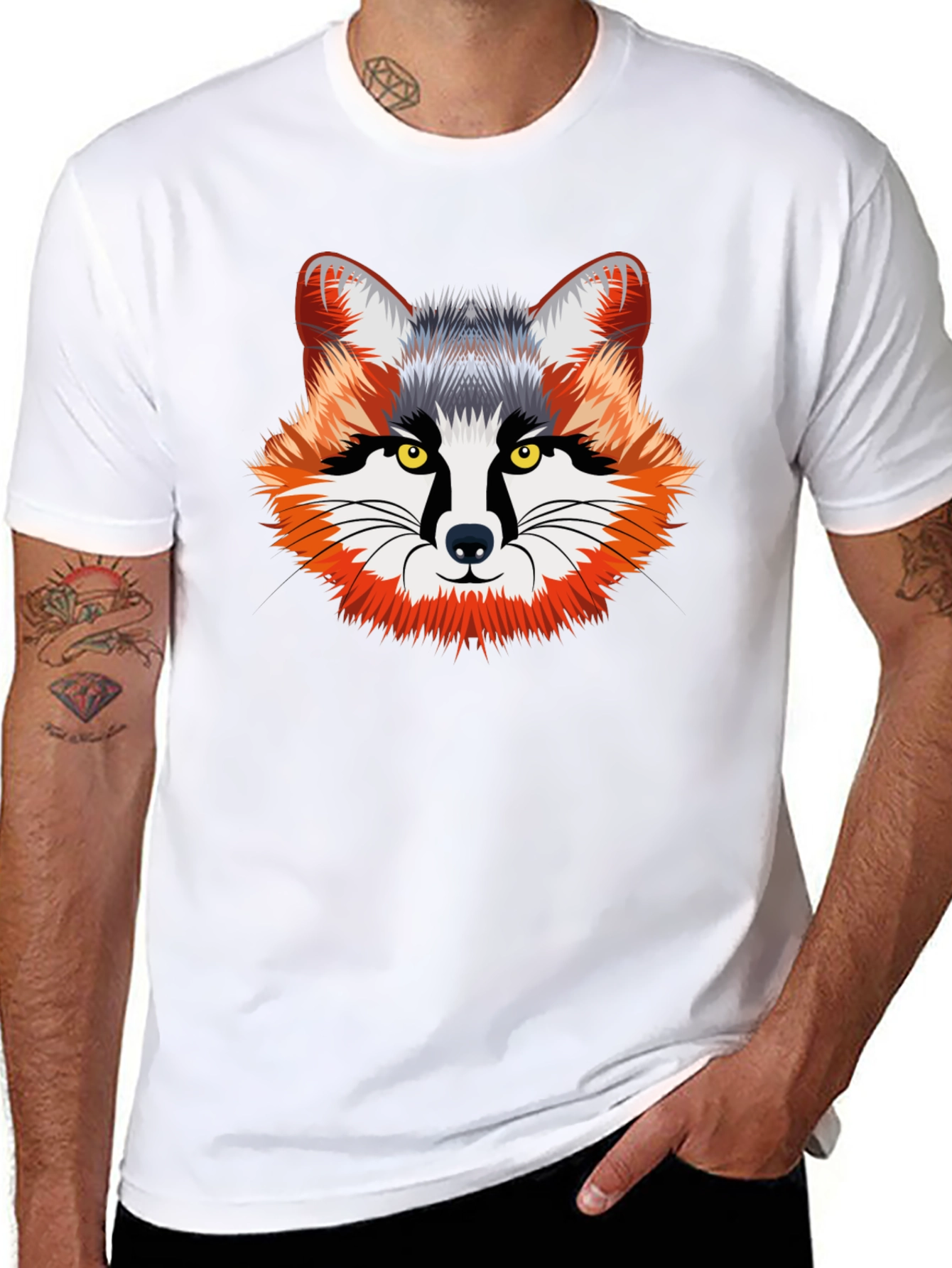 Cool Fox Graphic Tee - Black Unisex T-Shirt