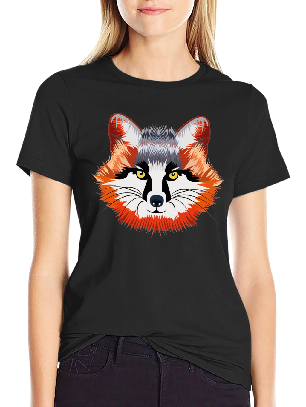 Cool Fox Graphic Tee - Black Unisex T-Shirt