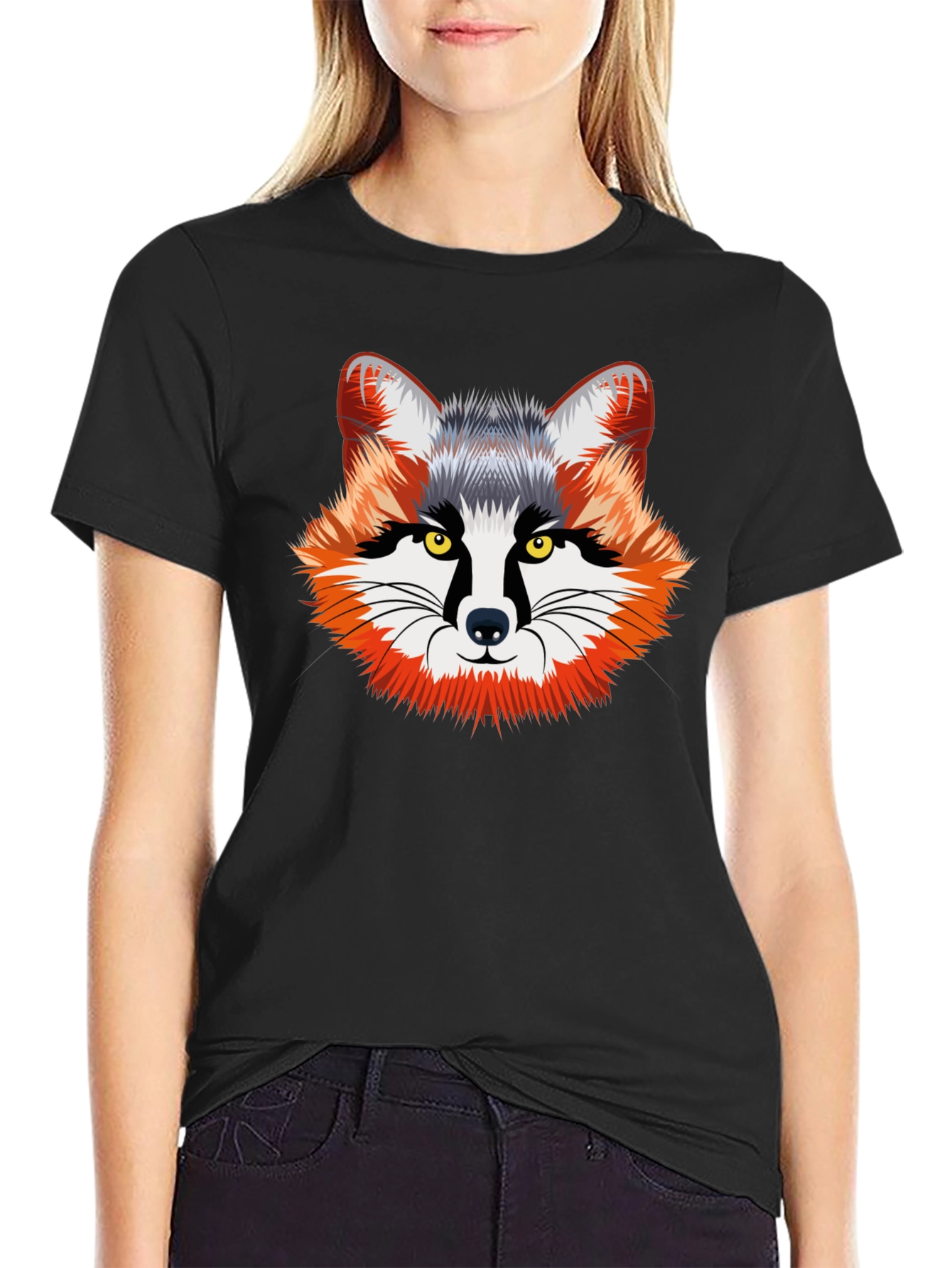 Cool Fox Graphic Tee - Black Unisex T-Shirt