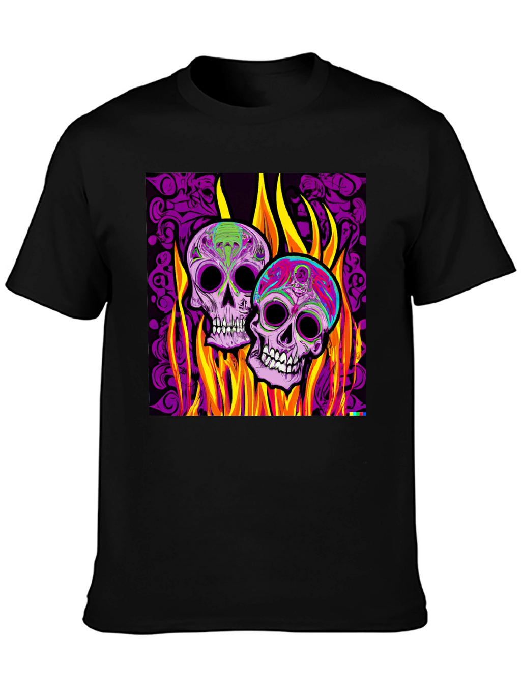 Flaming Skull Graphic Tee - Bold Style
