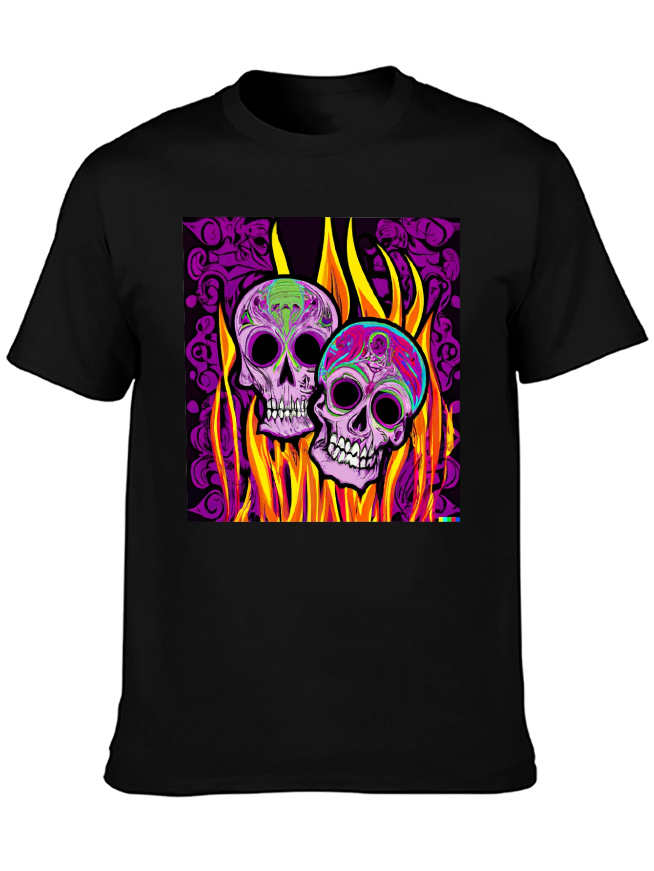 Flaming Skull Graphic Tee - Bold Style