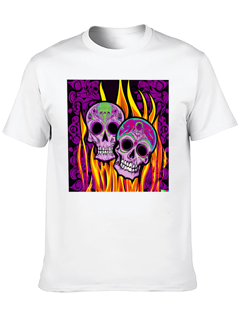 Flaming Skull Graphic Tee - Bold Style