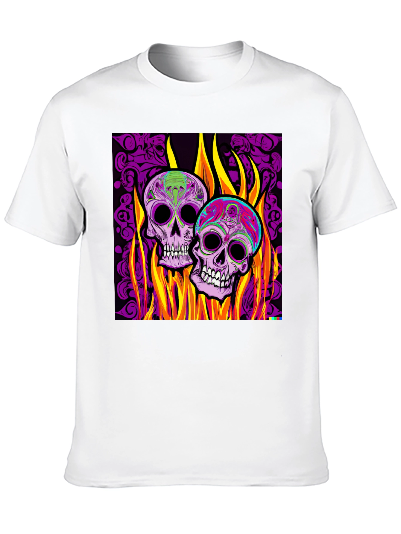 Flaming Skull Graphic Tee - Bold Style