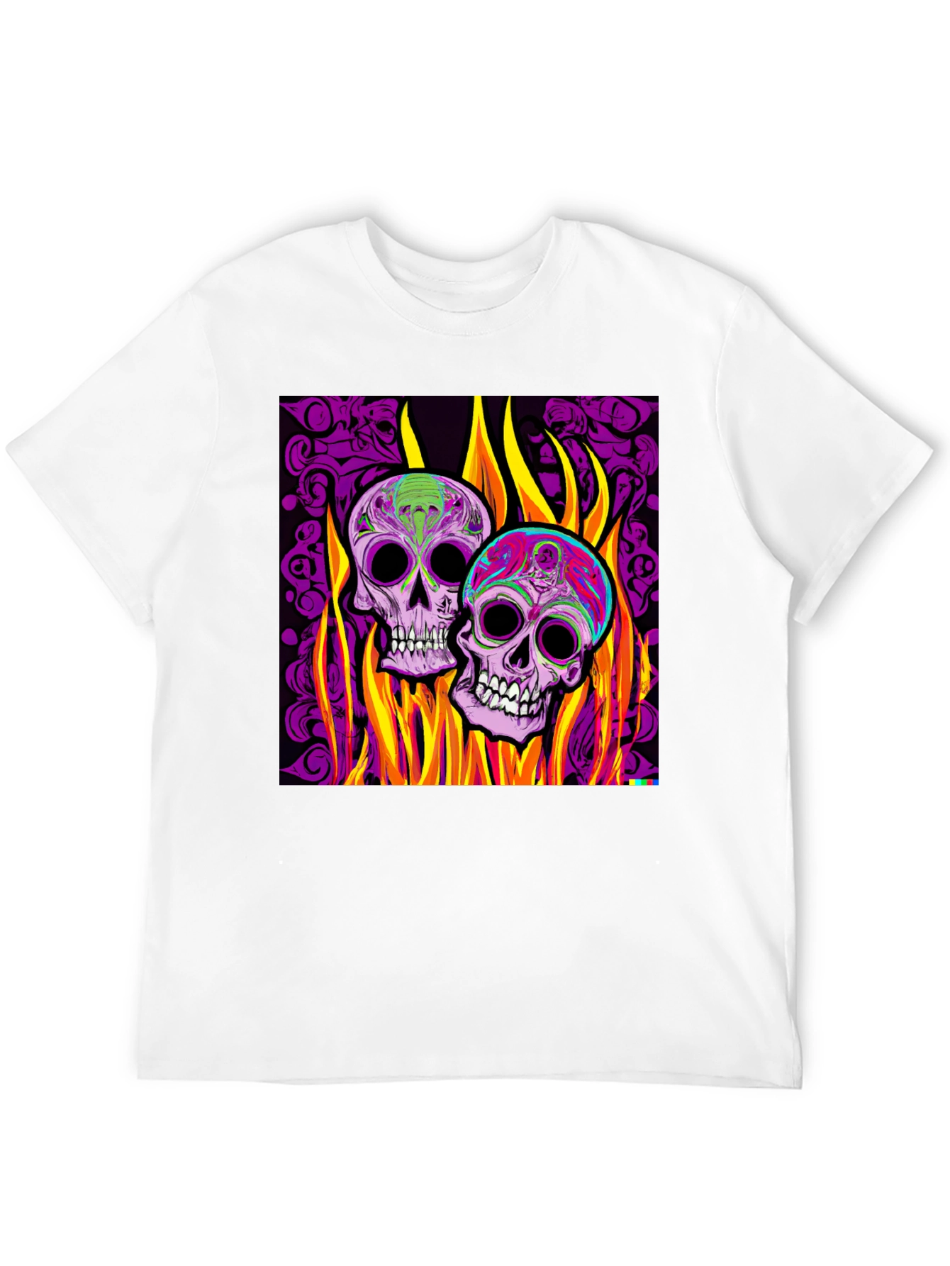 Flaming Skull Graphic Tee - Bold Style