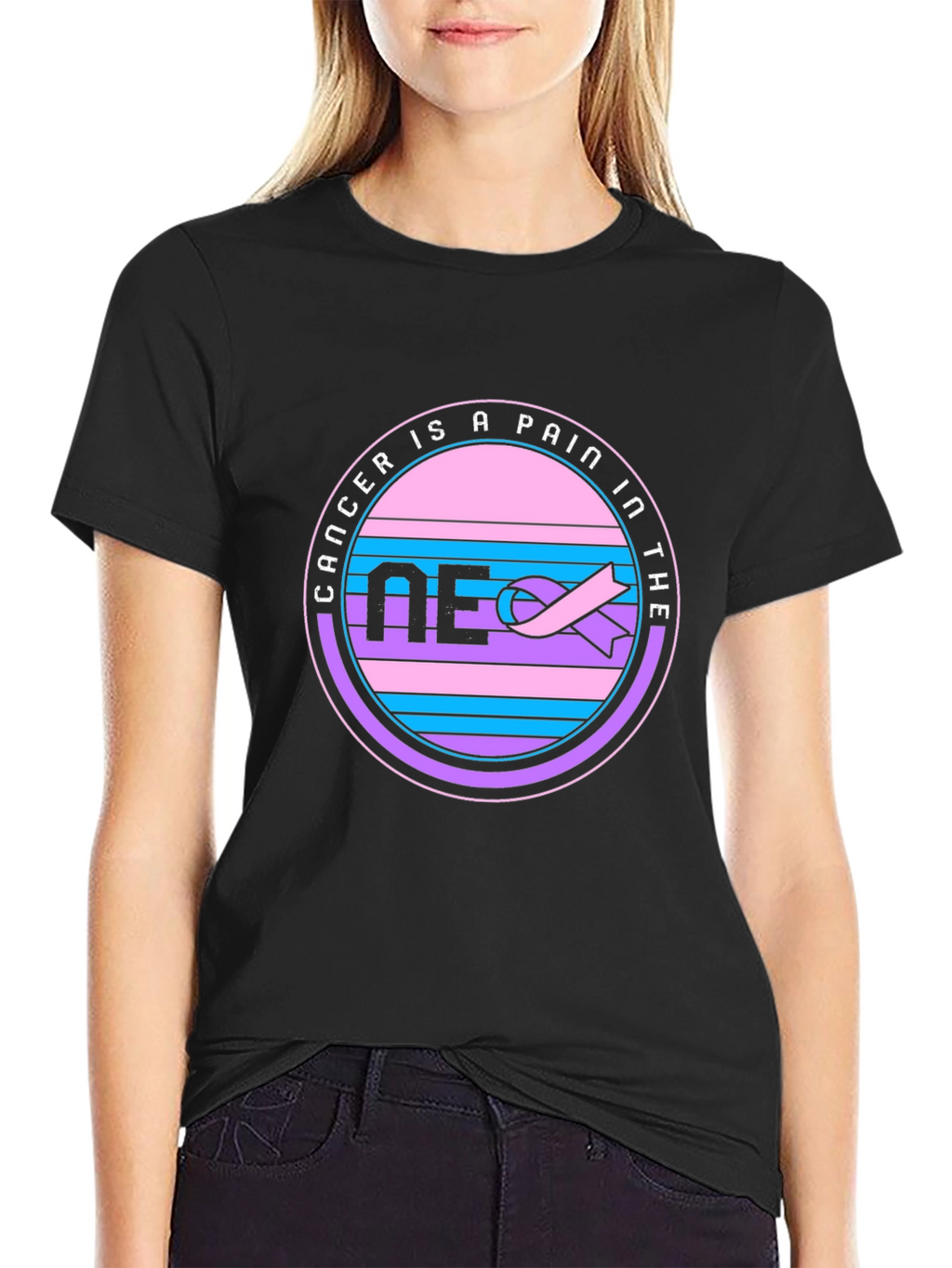 Cancer Pain Awareness Black T-Shirt