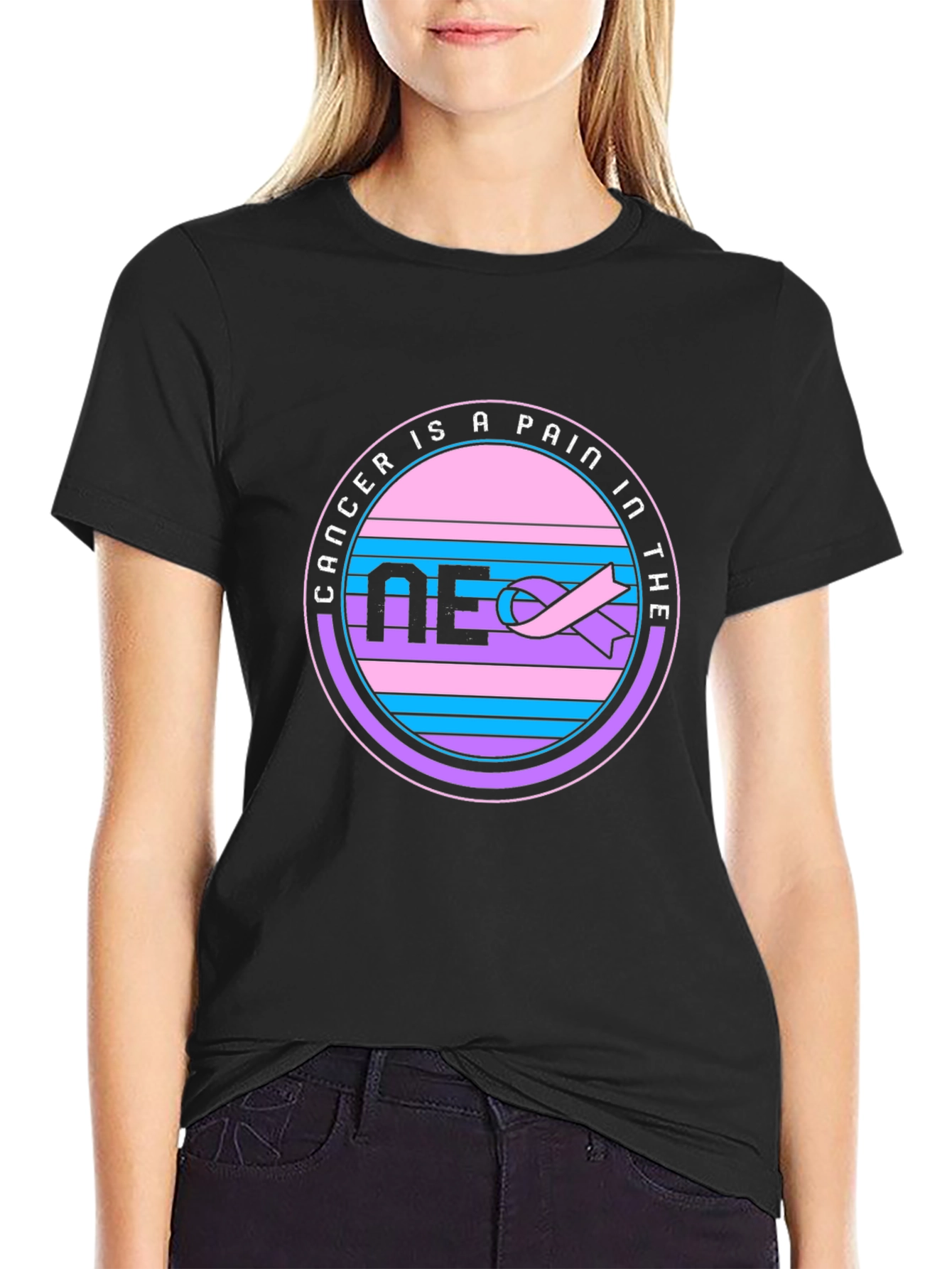 Cancer Pain Awareness Black T-Shirt