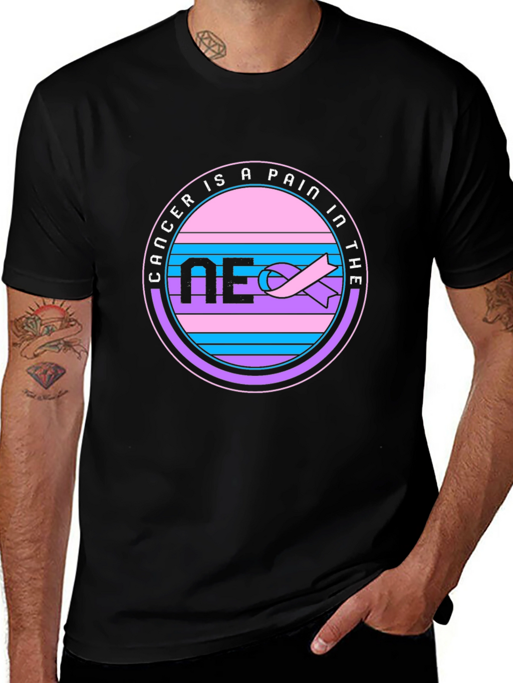 Cancer Pain Awareness Black T-Shirt