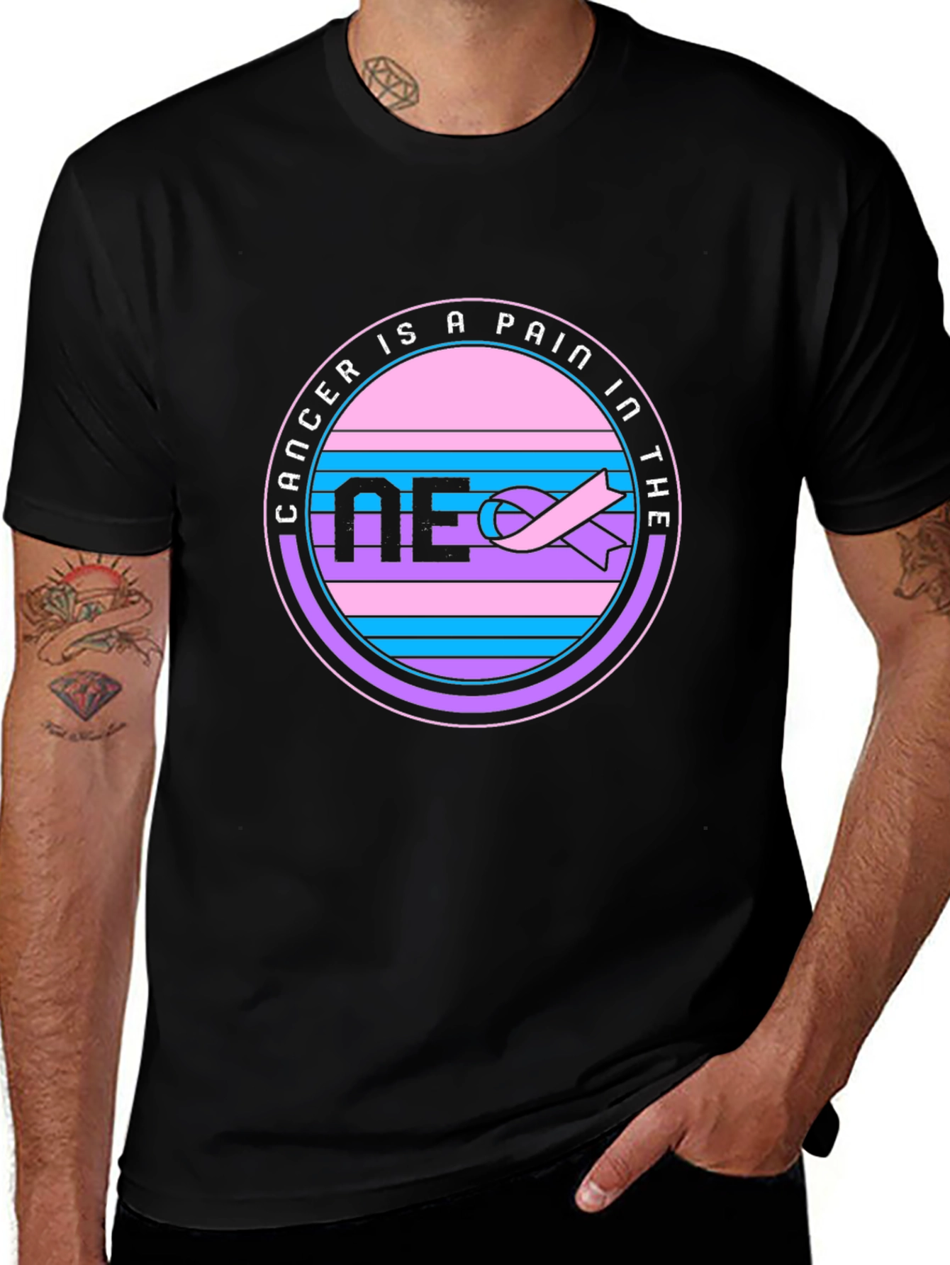 Cancer Pain Awareness Black T-Shirt