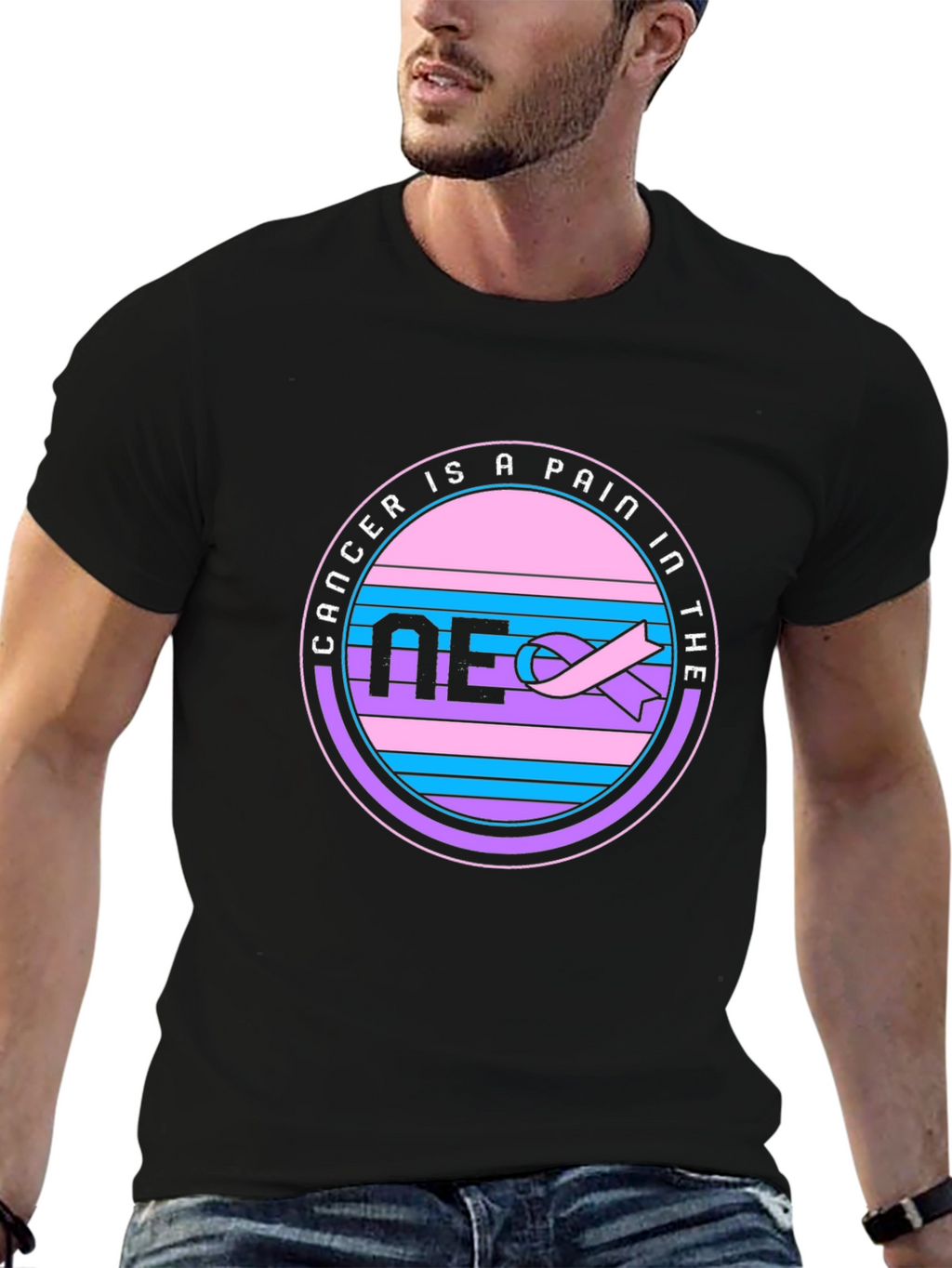 Cancer Pain Awareness Black T-Shirt