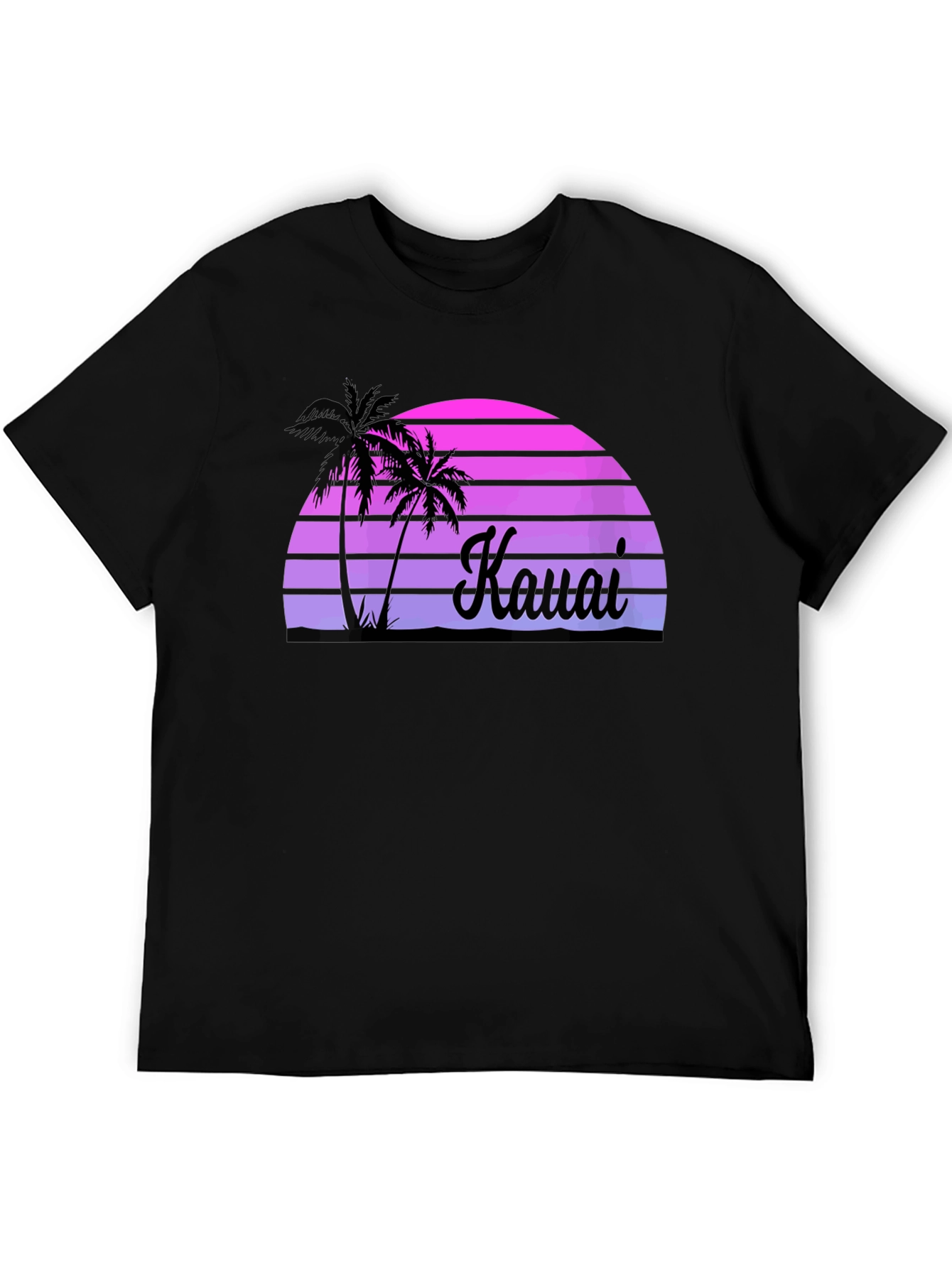 Kauai Sunset Palm Tree Graphic Tee