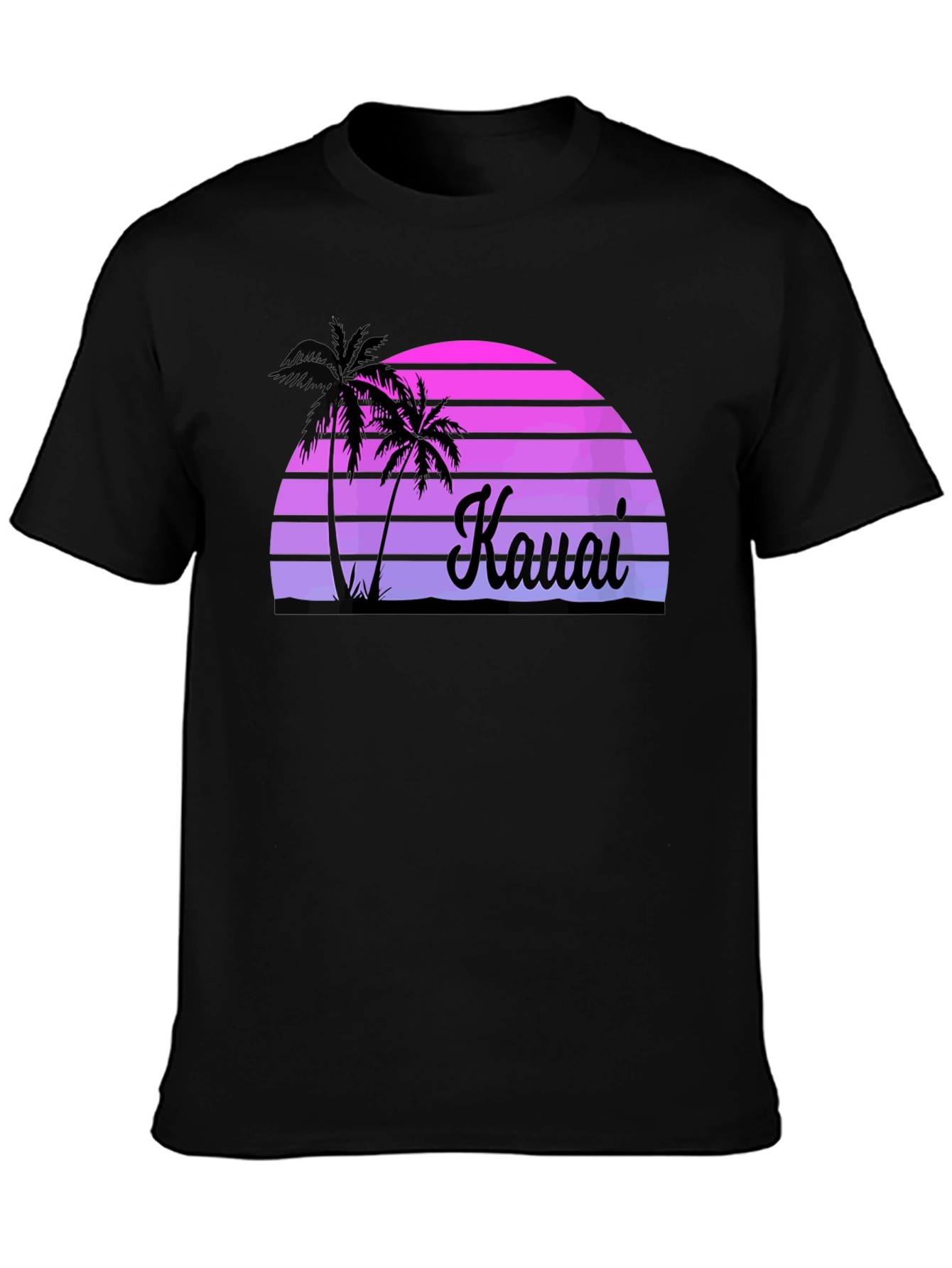 Kauai Sunset Palm Tree Graphic Tee