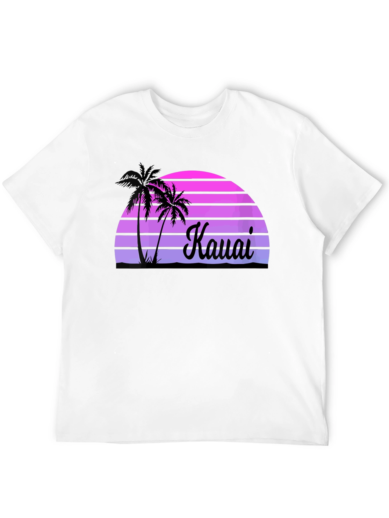 Kauai Sunset Palm Tree Graphic Tee