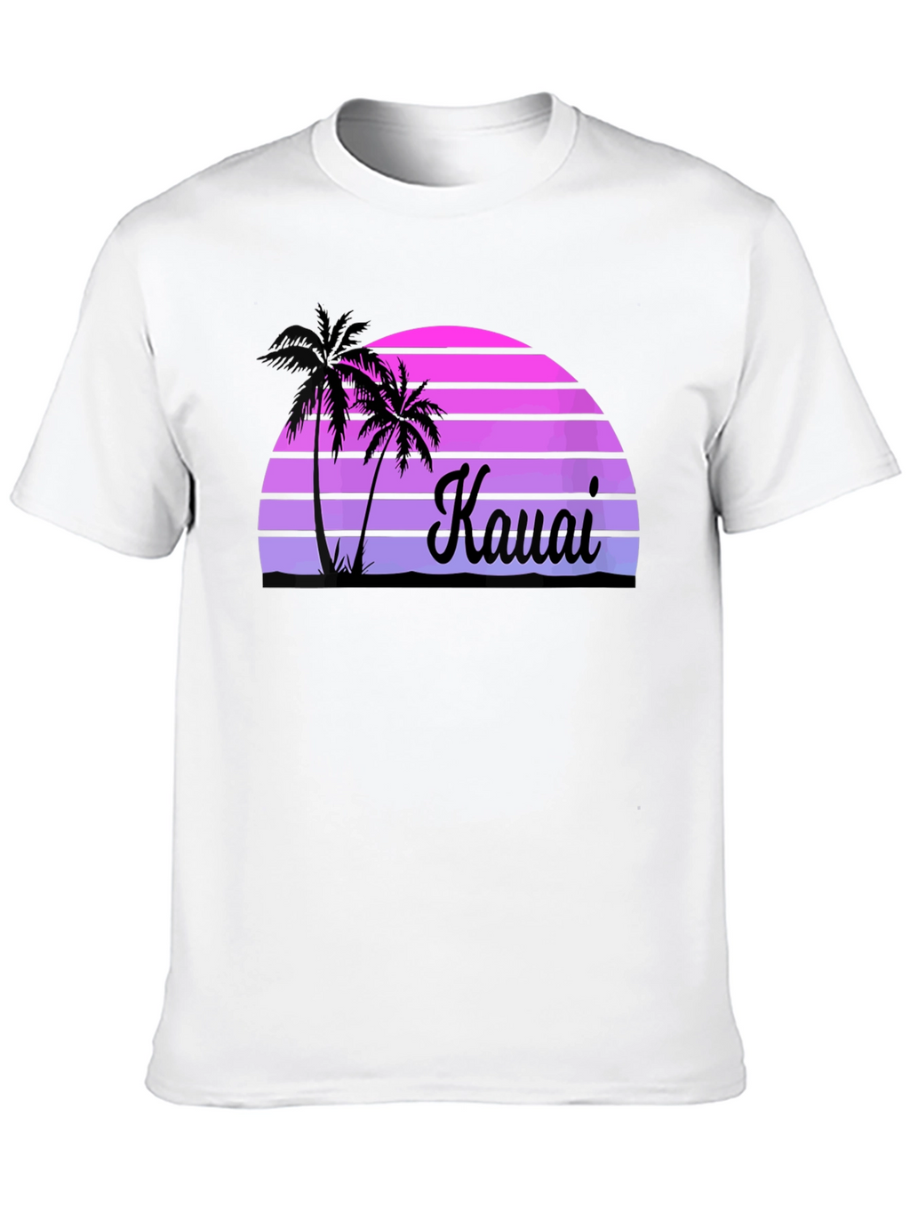 Kauai Sunset Palm Tree Graphic Tee