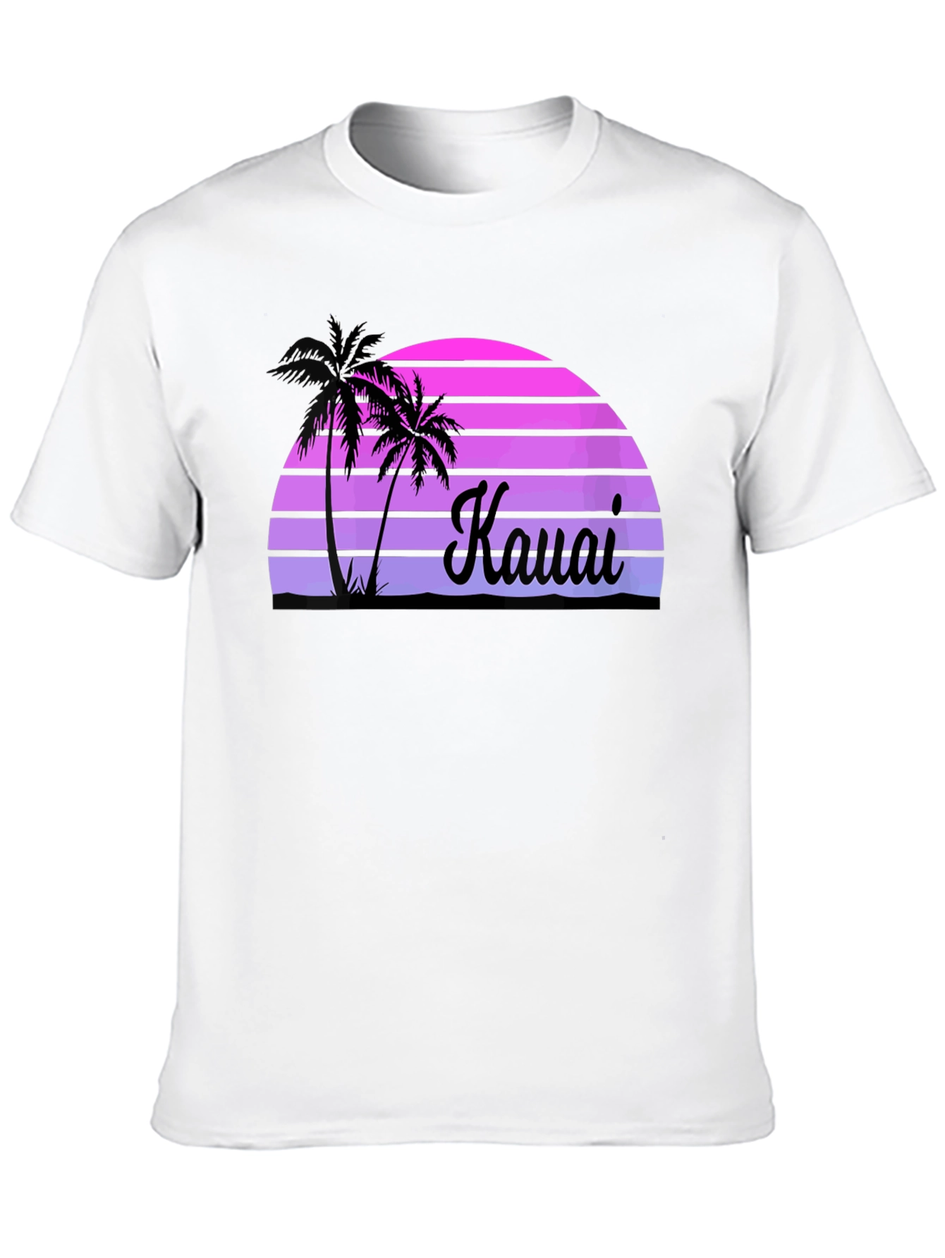 Kauai Sunset Palm Tree Graphic Tee
