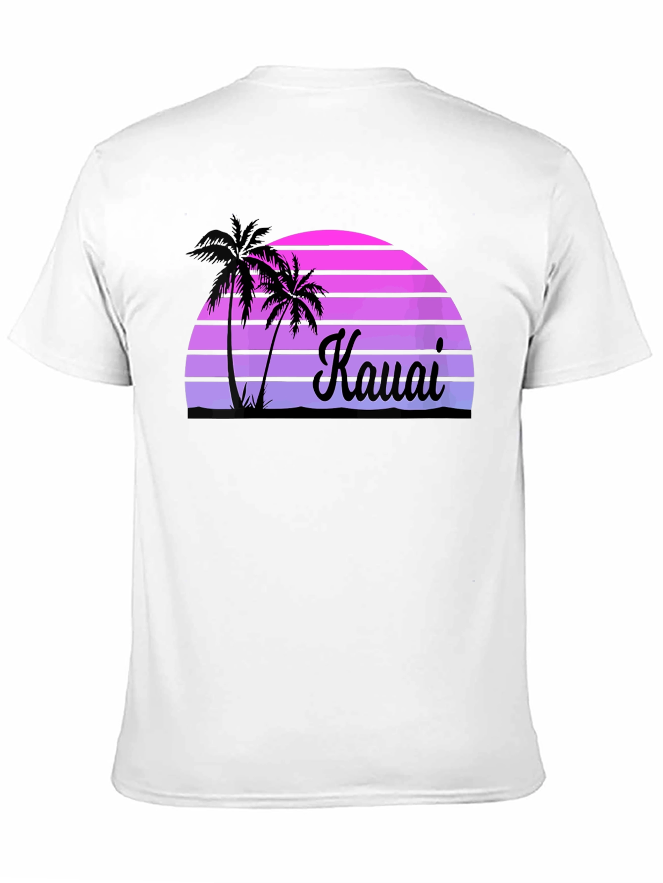 Kauai Sunset Palm Tree Graphic Tee