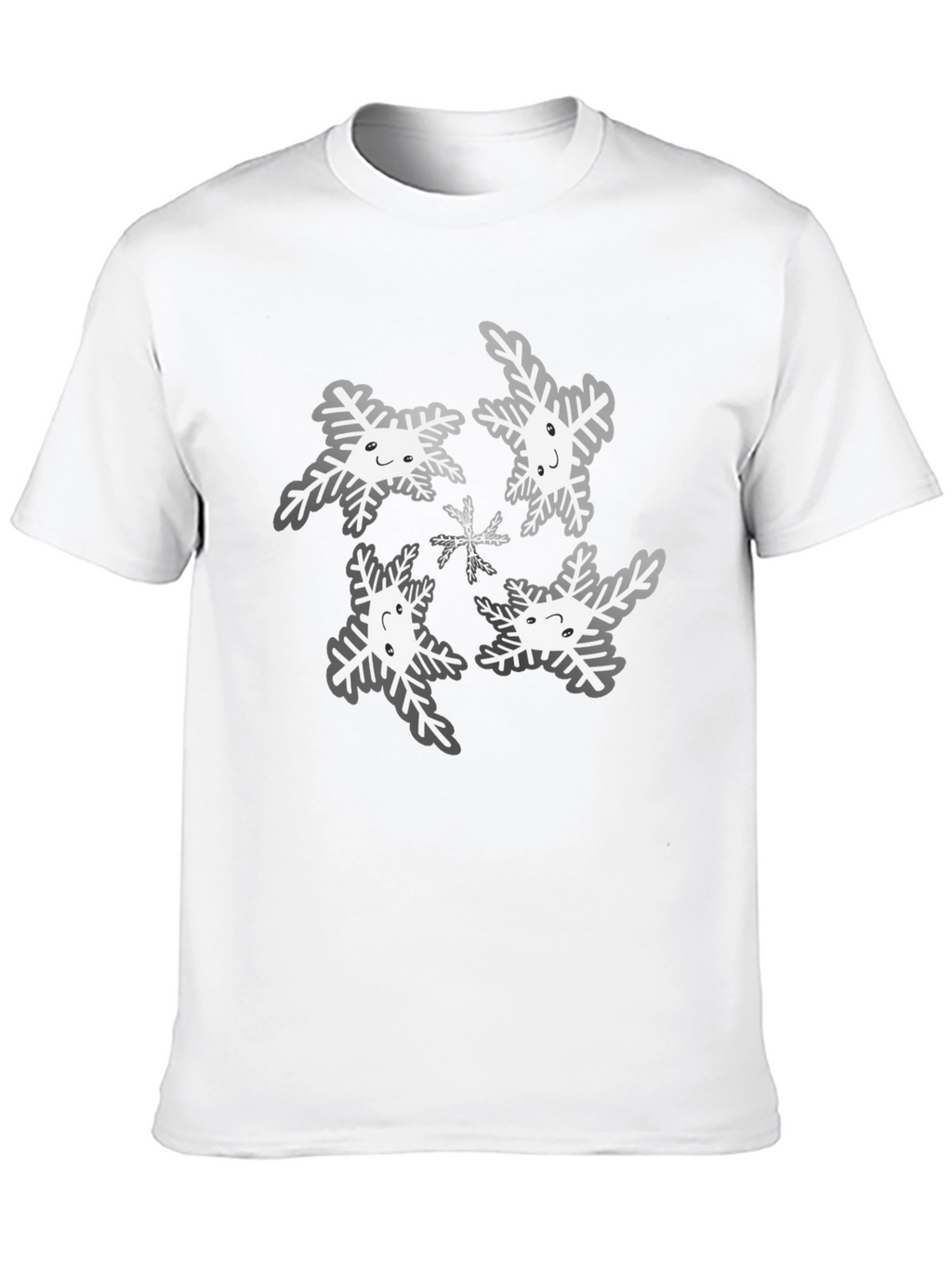 Snowflake Graphic Tee - Black Cotton Blend
