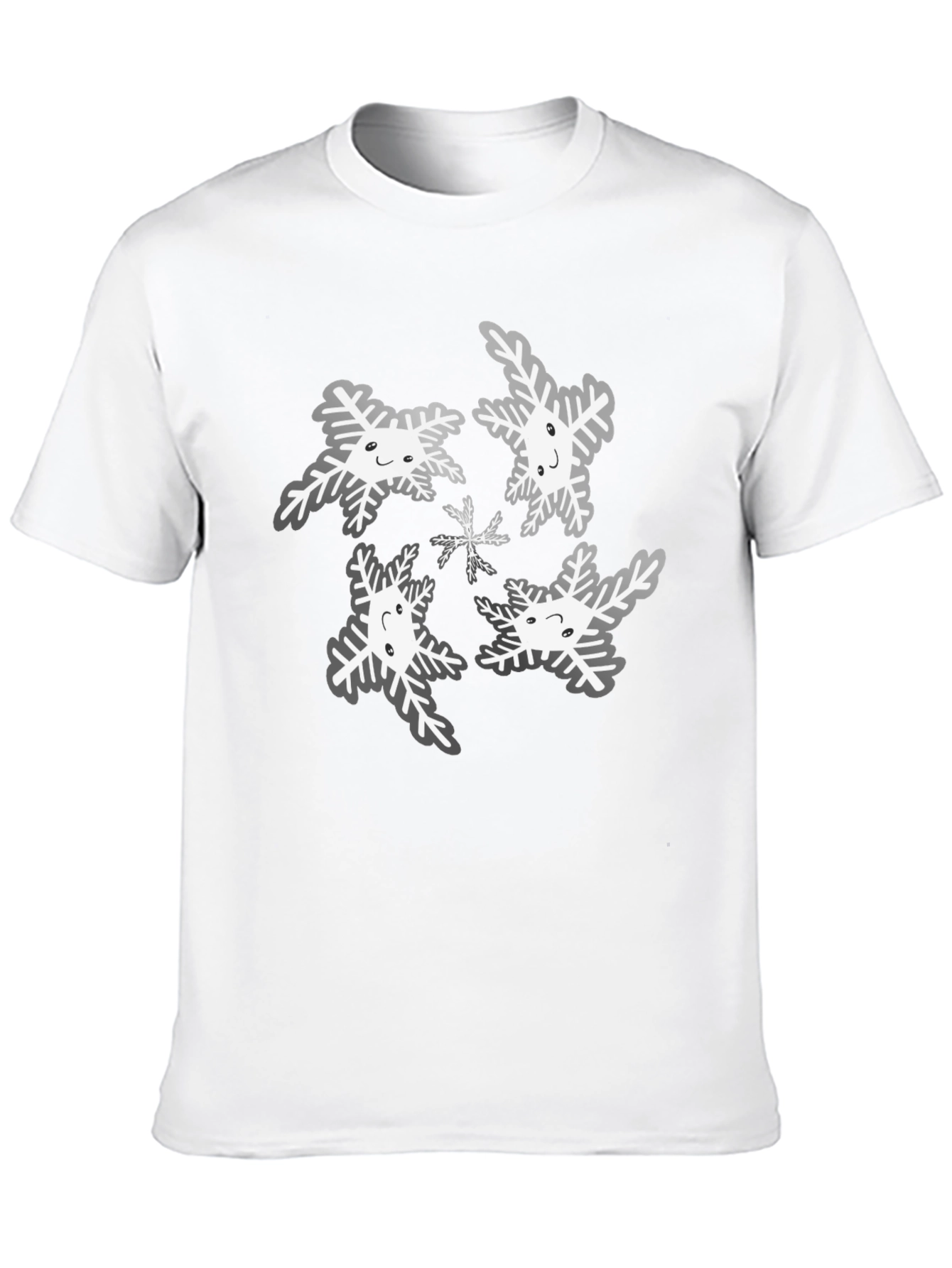 Snowflake Graphic Tee - Black Cotton Blend
