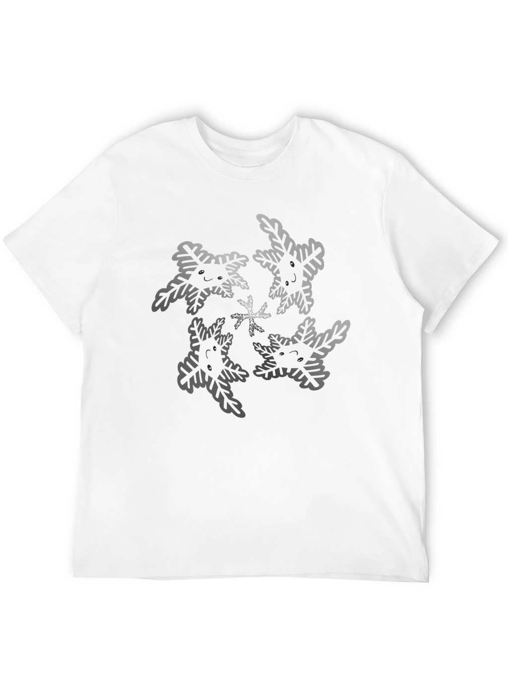 Snowflake Graphic Tee - Black Cotton Blend