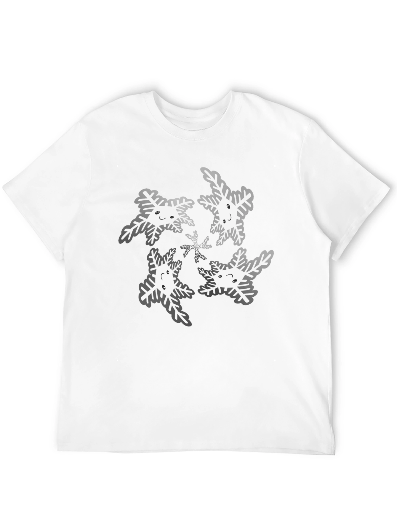 Snowflake Graphic Tee - Black Cotton Blend