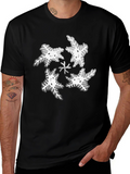 Snowflake Graphic Tee - Black Cotton Blend
