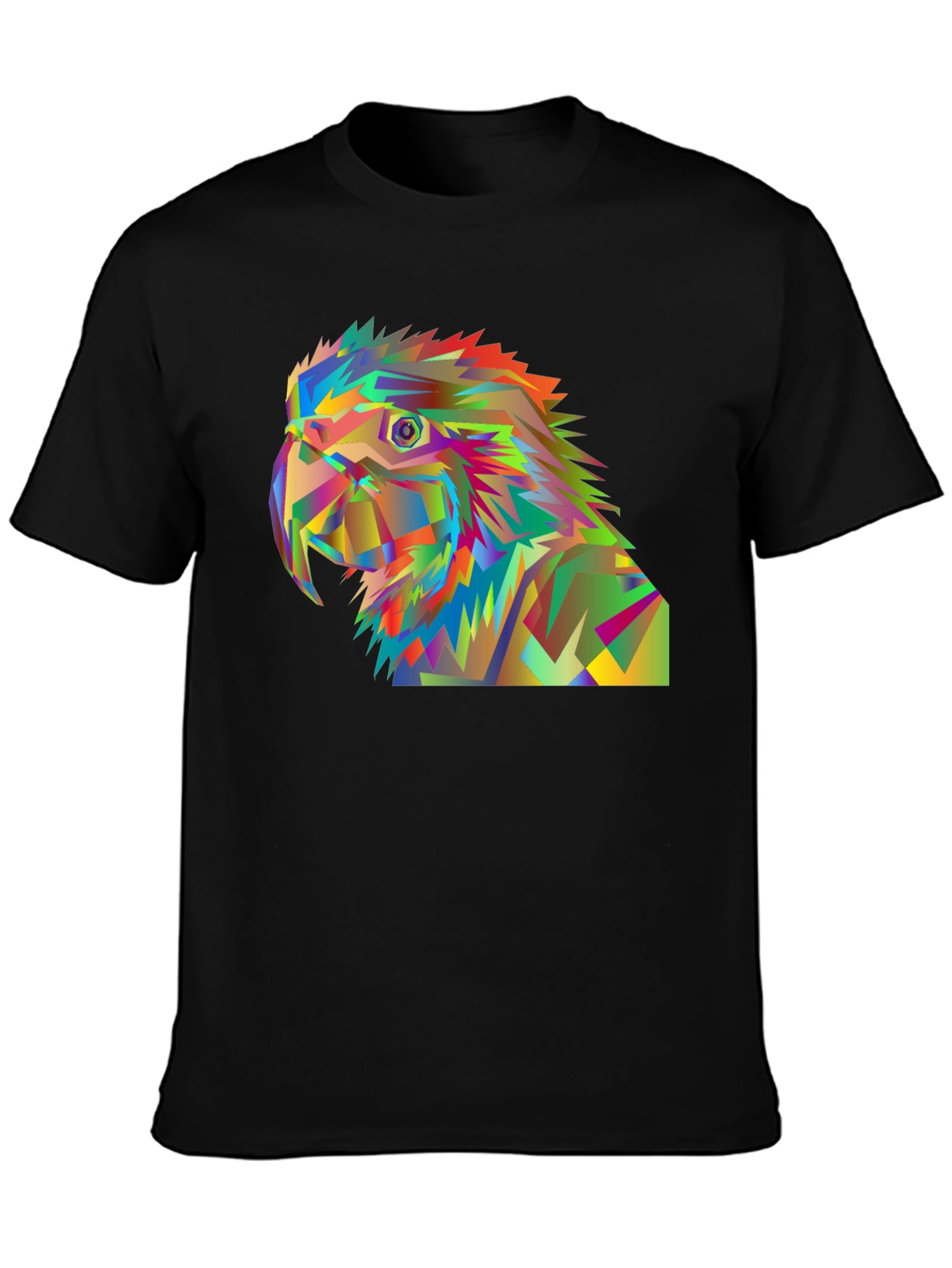 Geometric Parrot Graphic Tee - Modern Art T-Shirt