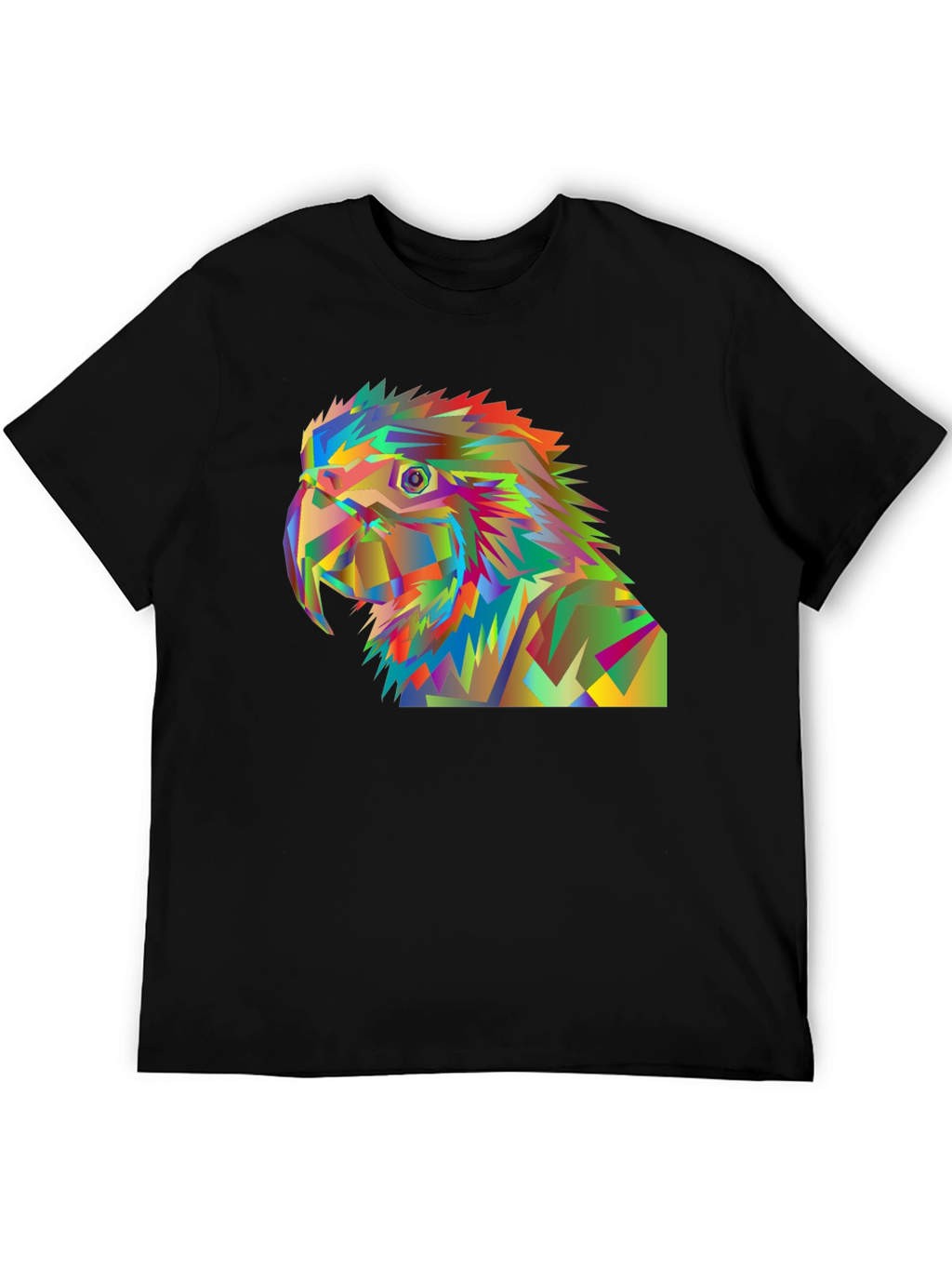 Geometric Parrot Graphic Tee - Modern Art T-Shirt