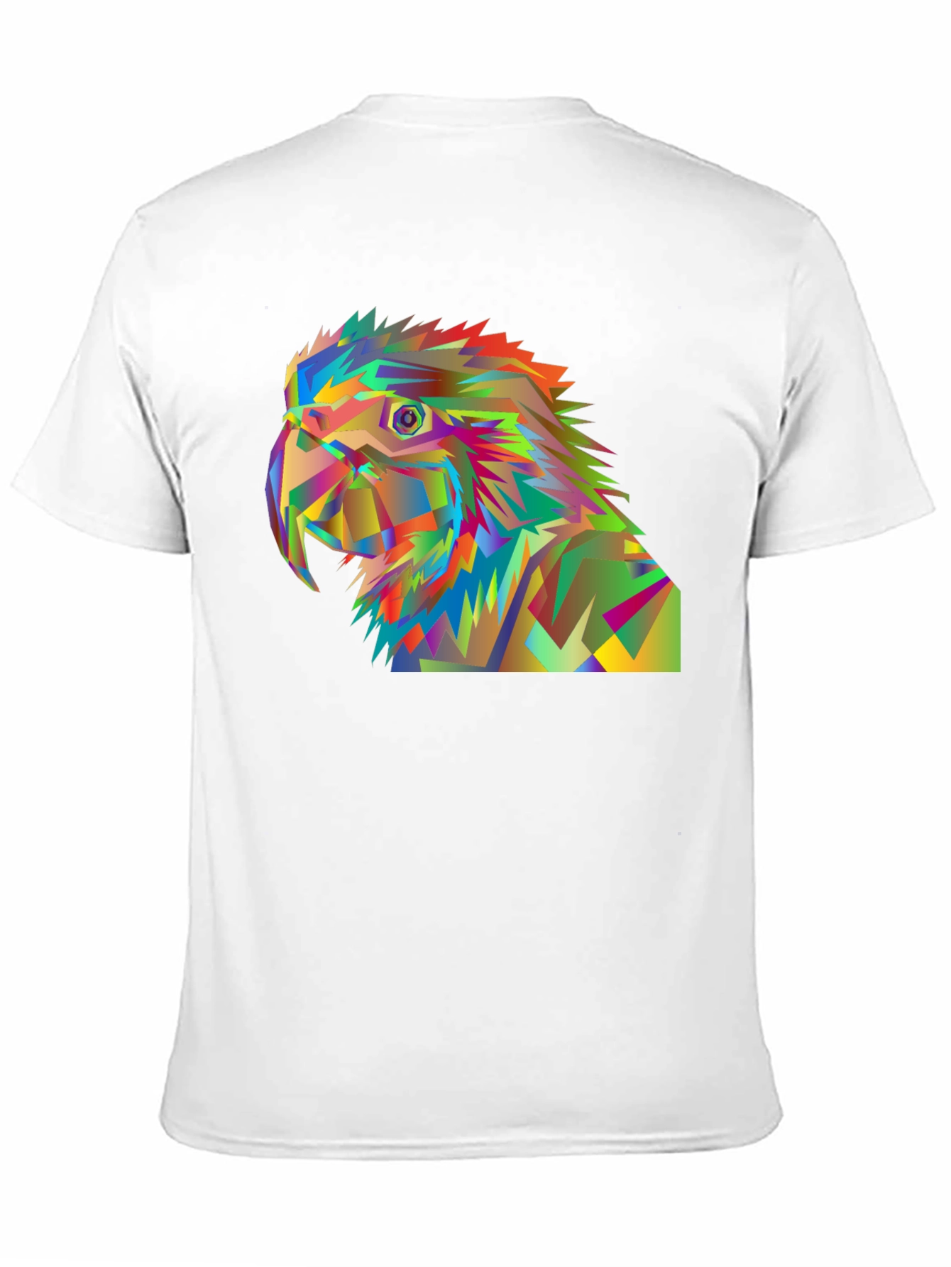 Geometric Parrot Graphic Tee - Modern Art T-Shirt