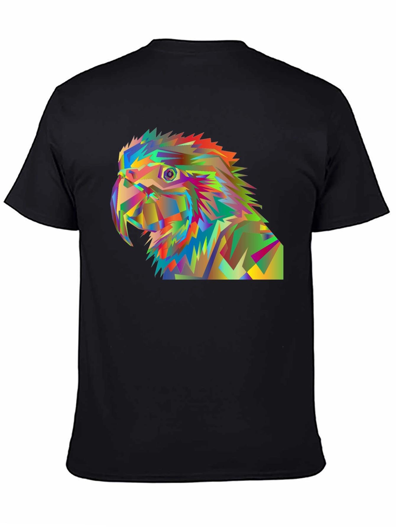 Geometric Parrot Graphic Tee - Modern Art T-Shirt