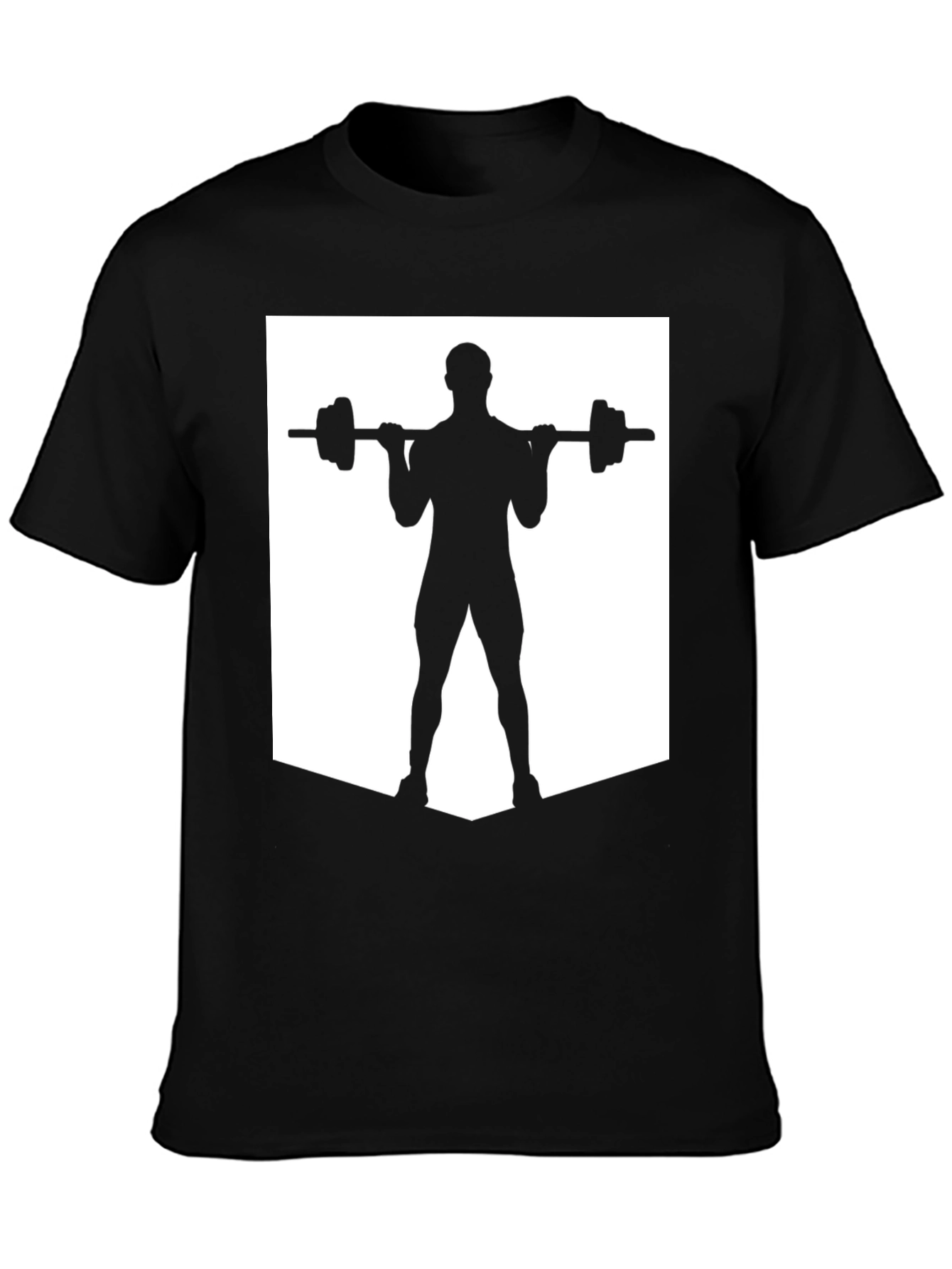 Weightlifting Silhouette Tee - Black Gym Shirt