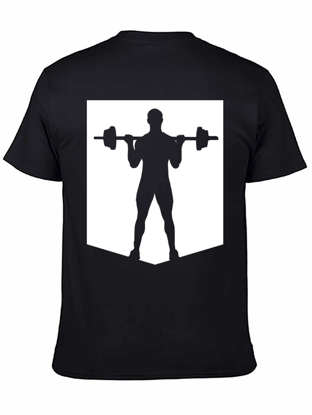 Weightlifting Silhouette Tee - Black Gym Shirt