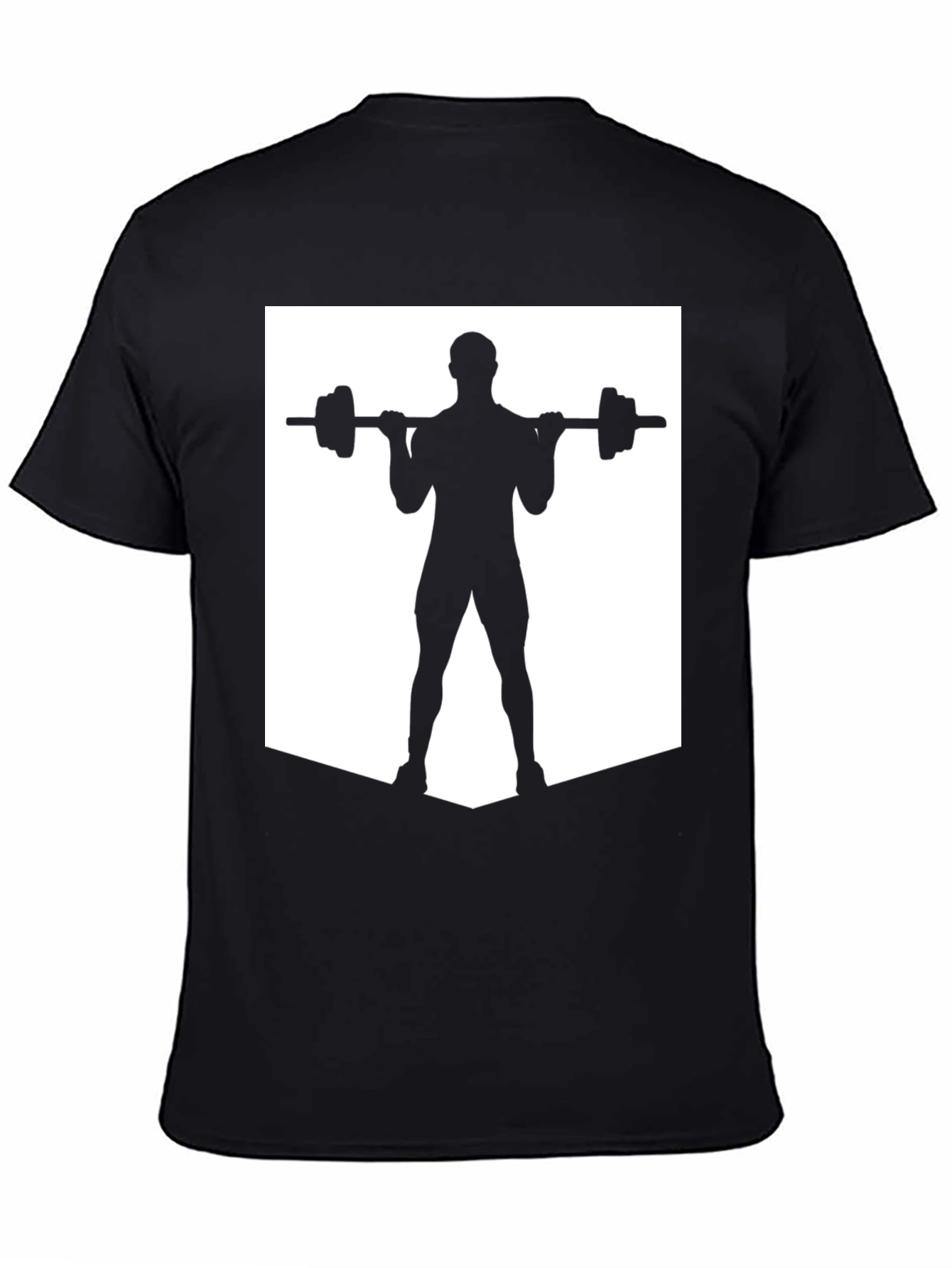 Weightlifting Silhouette Tee - Black Gym Shirt