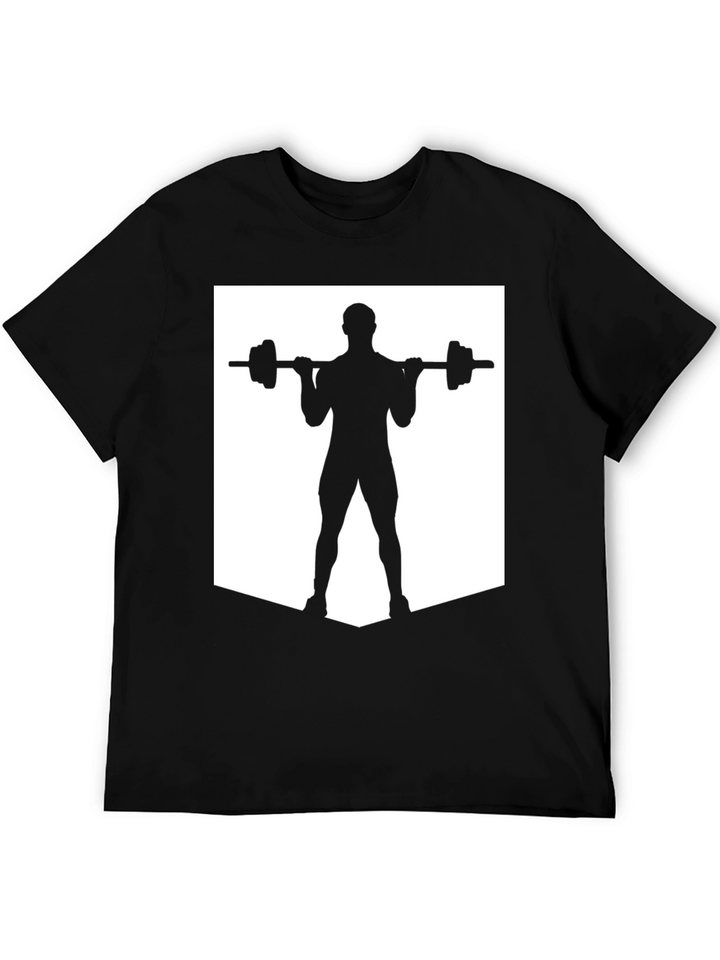 Weightlifting Silhouette Tee - Black Gym Shirt