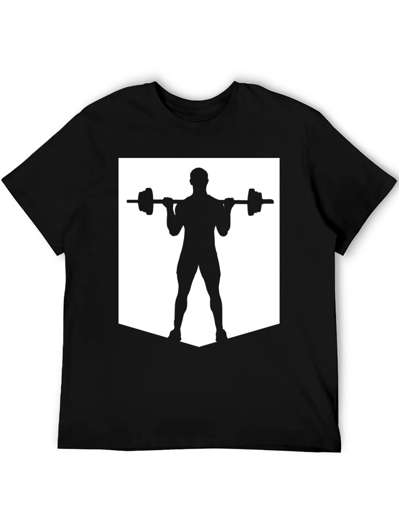 Weightlifting Silhouette Tee - Black Gym Shirt